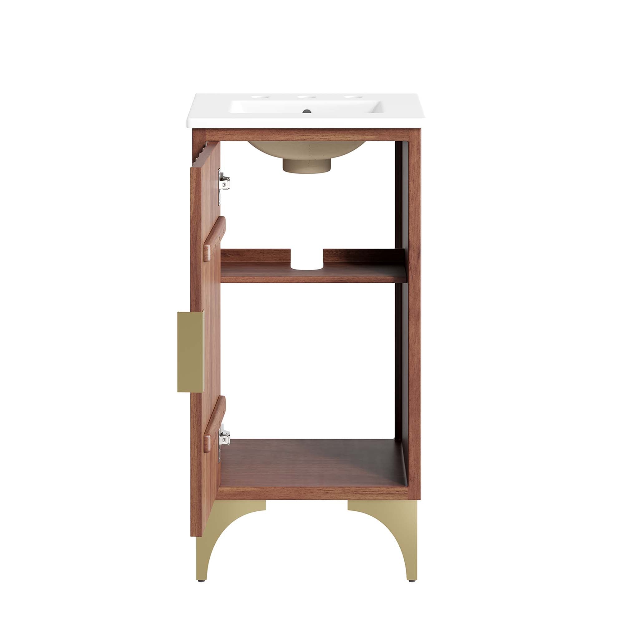 Daylight 18" Bathroom Vanity, White Walnut