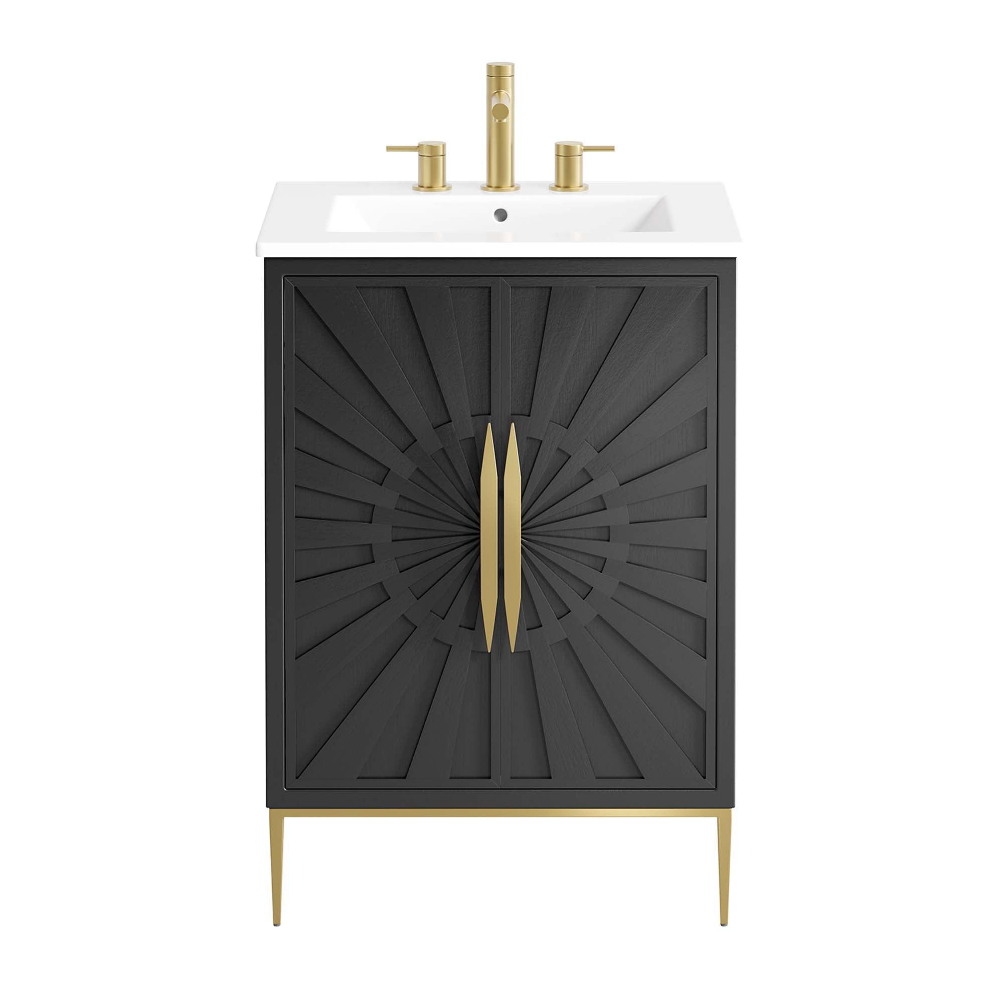 Awaken 24" Bathroom Vanity, White Black