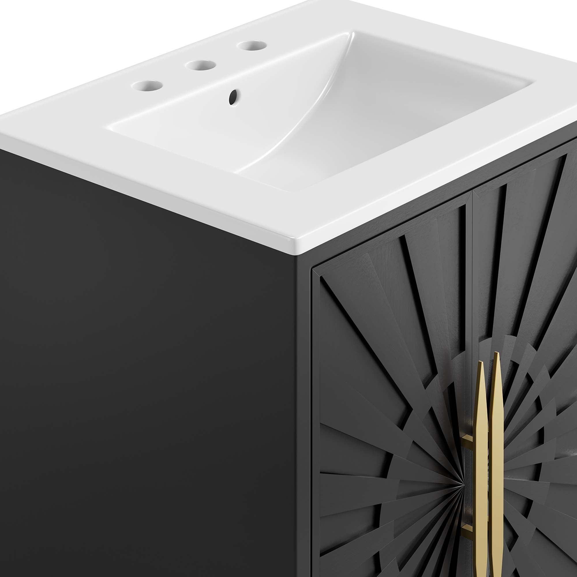 Awaken 24" Bathroom Vanity, White Black