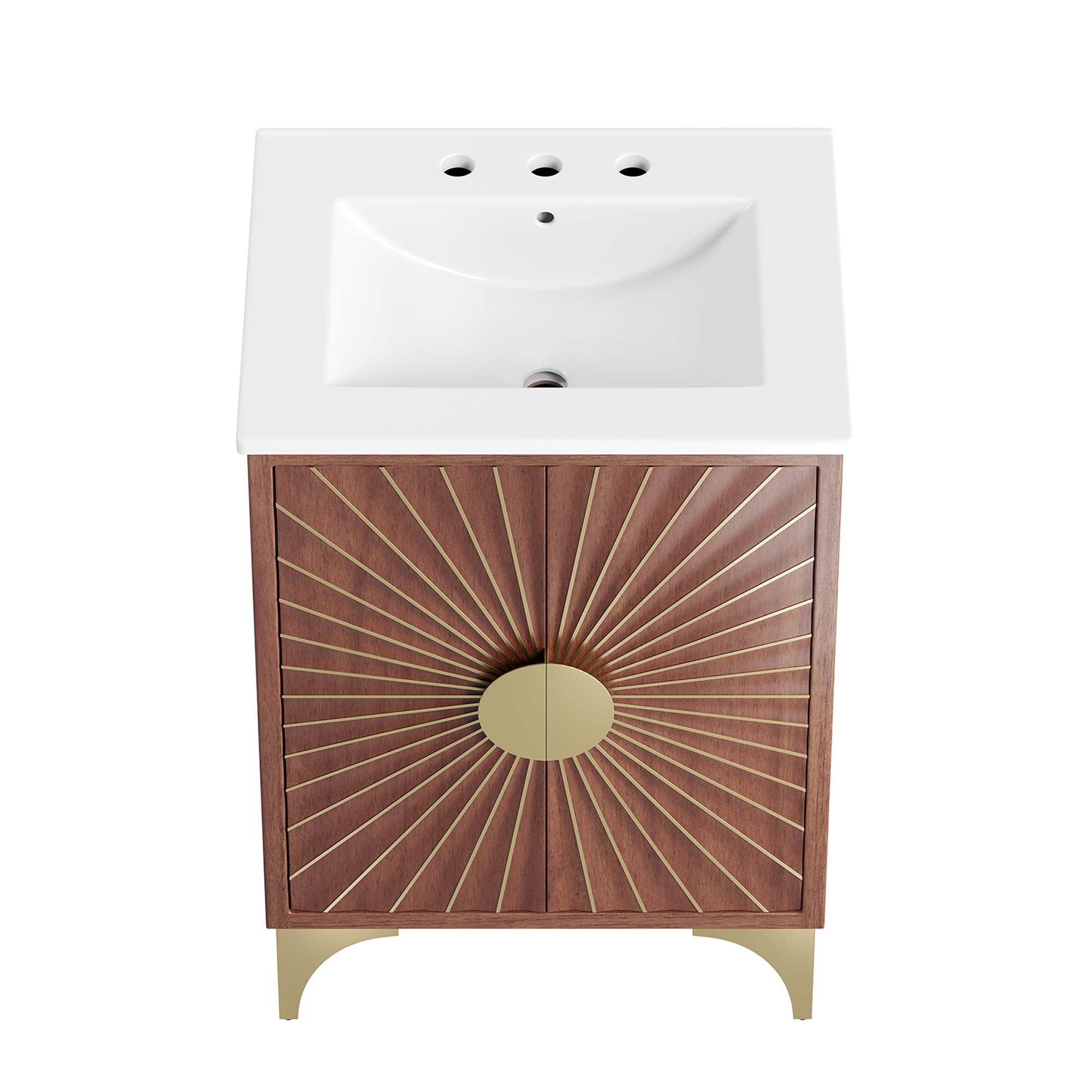 Daylight 24" Bathroom Vanity, White Walnut