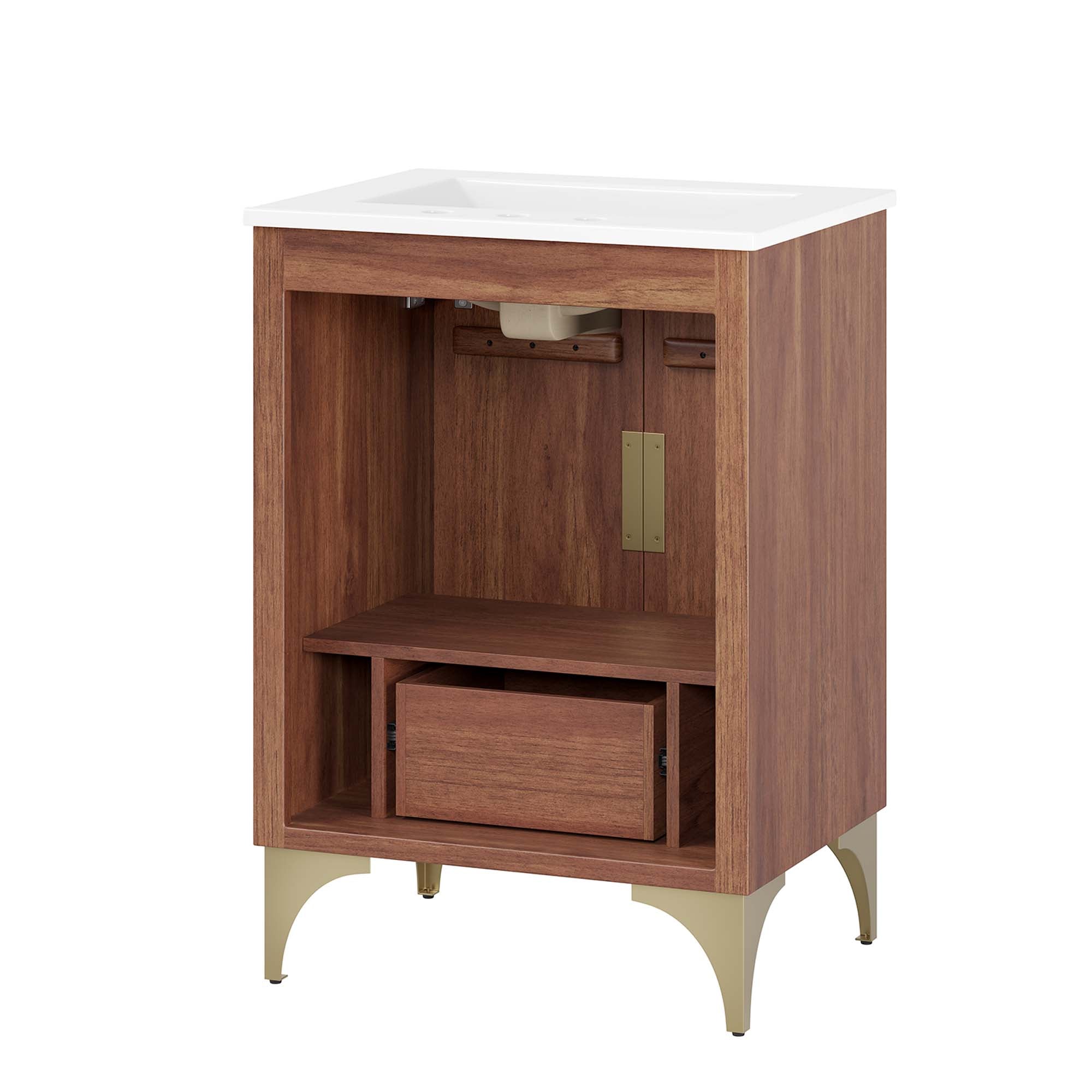 Daylight 24" Bathroom Vanity, White Walnut
