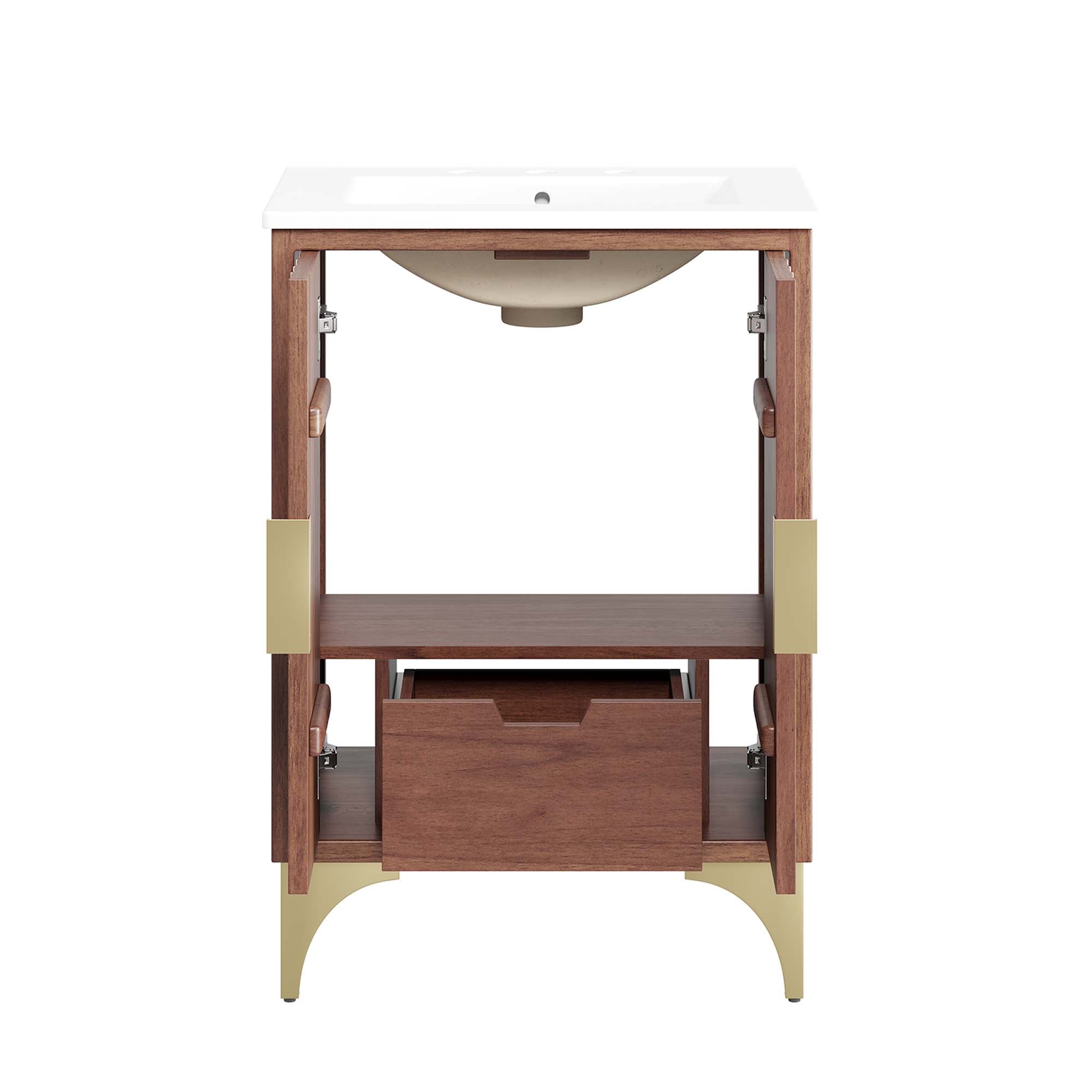 Daylight 24" Bathroom Vanity, White Walnut