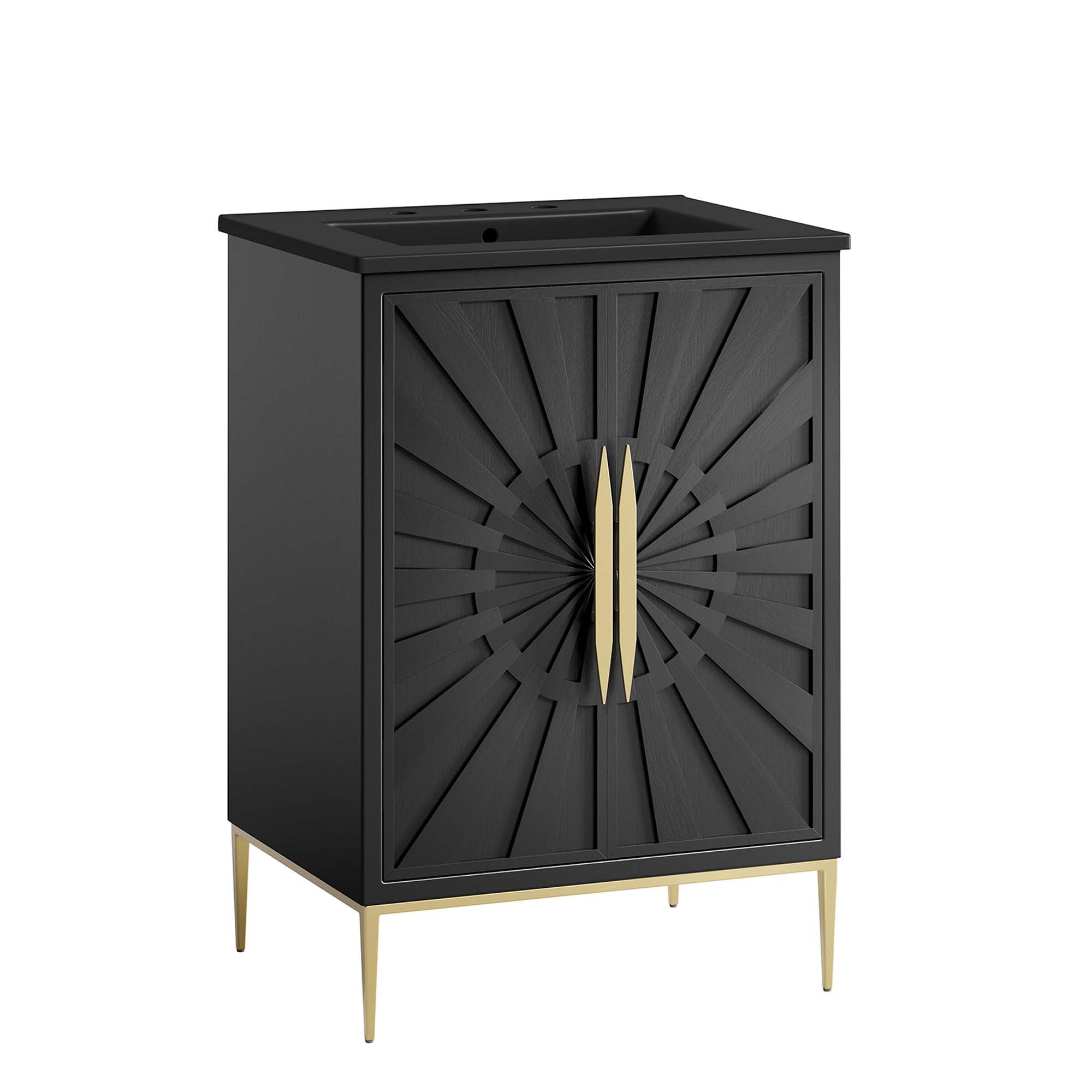 Awaken 24" Bathroom Vanity, Black Black