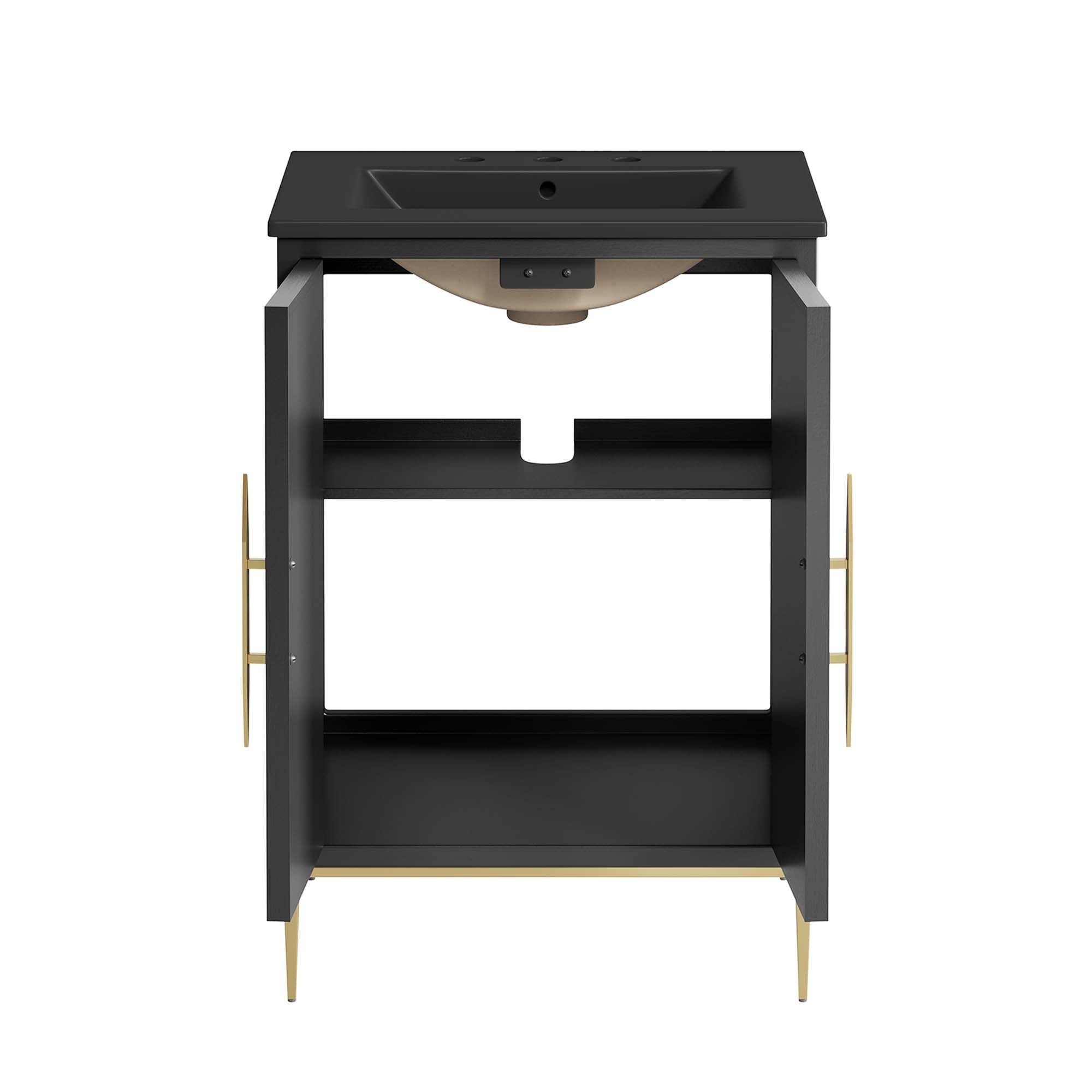 Awaken 24" Bathroom Vanity, Black Black