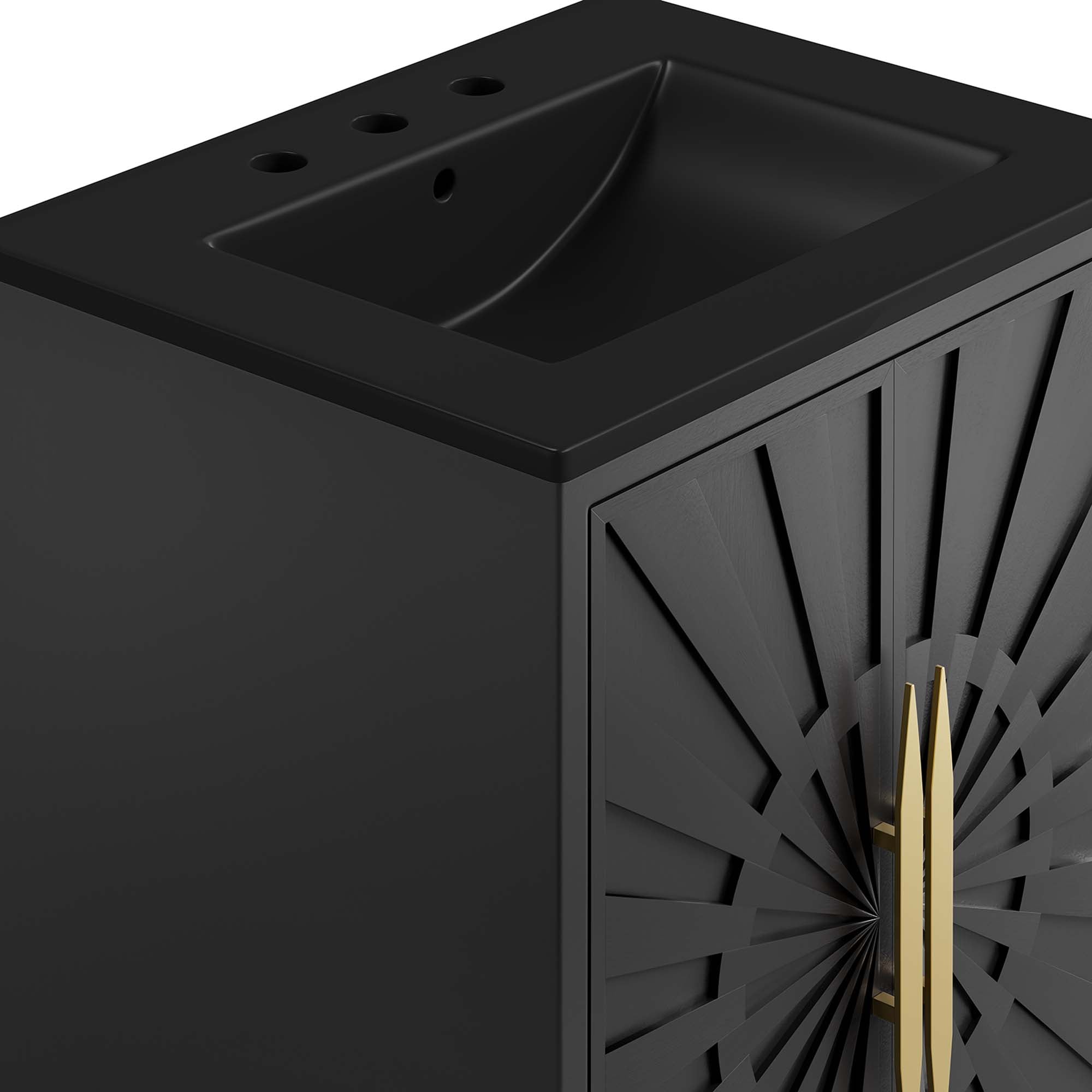 Awaken 24" Bathroom Vanity, Black Black