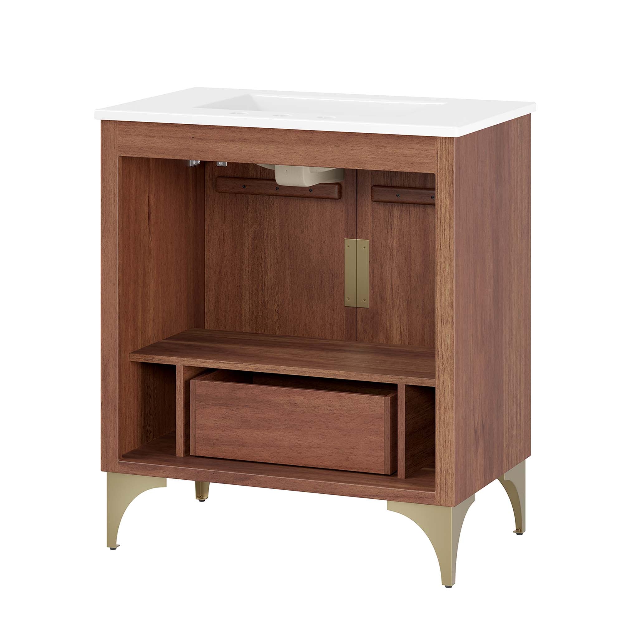 Daylight 30" Bathroom Vanity, White Walnut