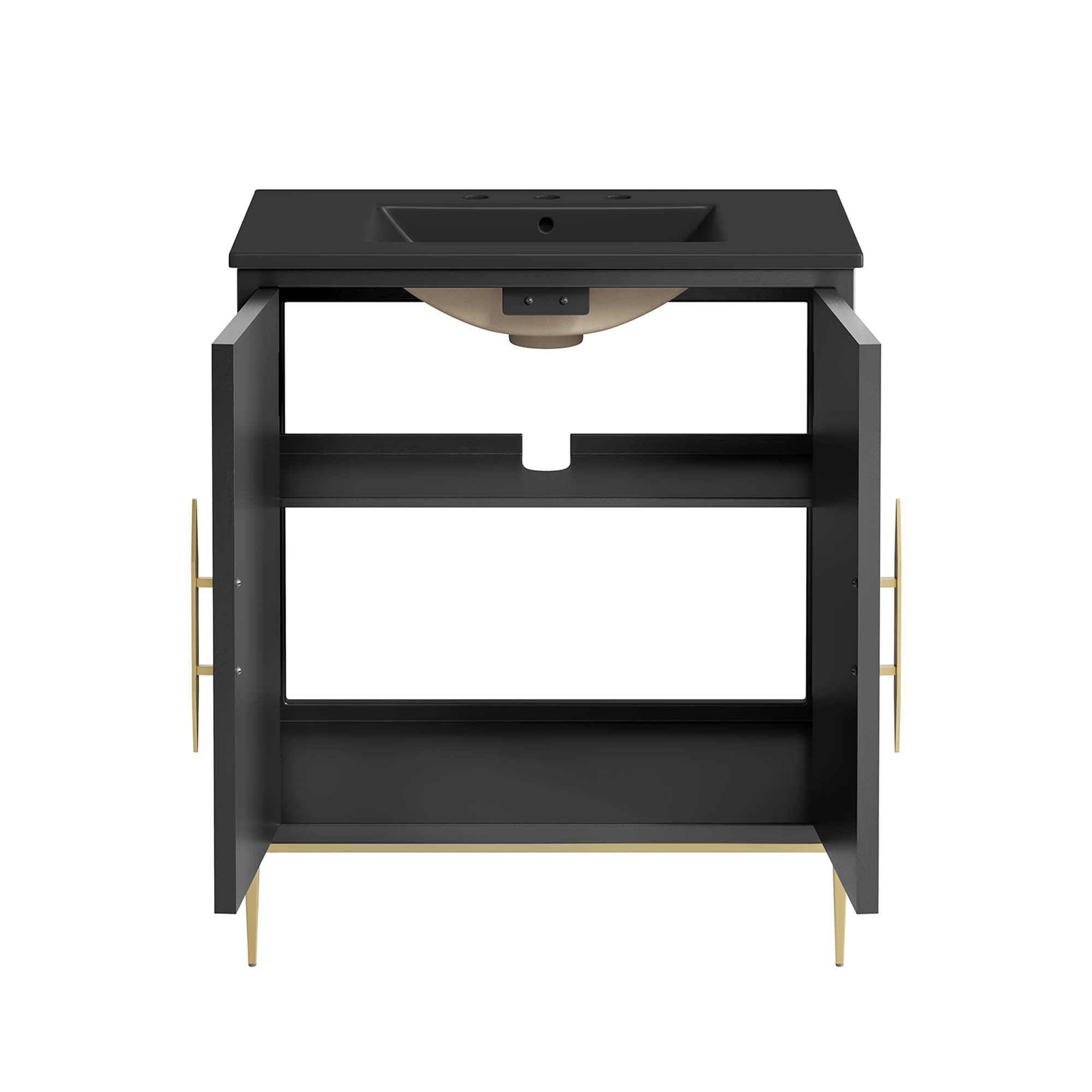 Awaken 30" Bathroom Vanity, Black Black
