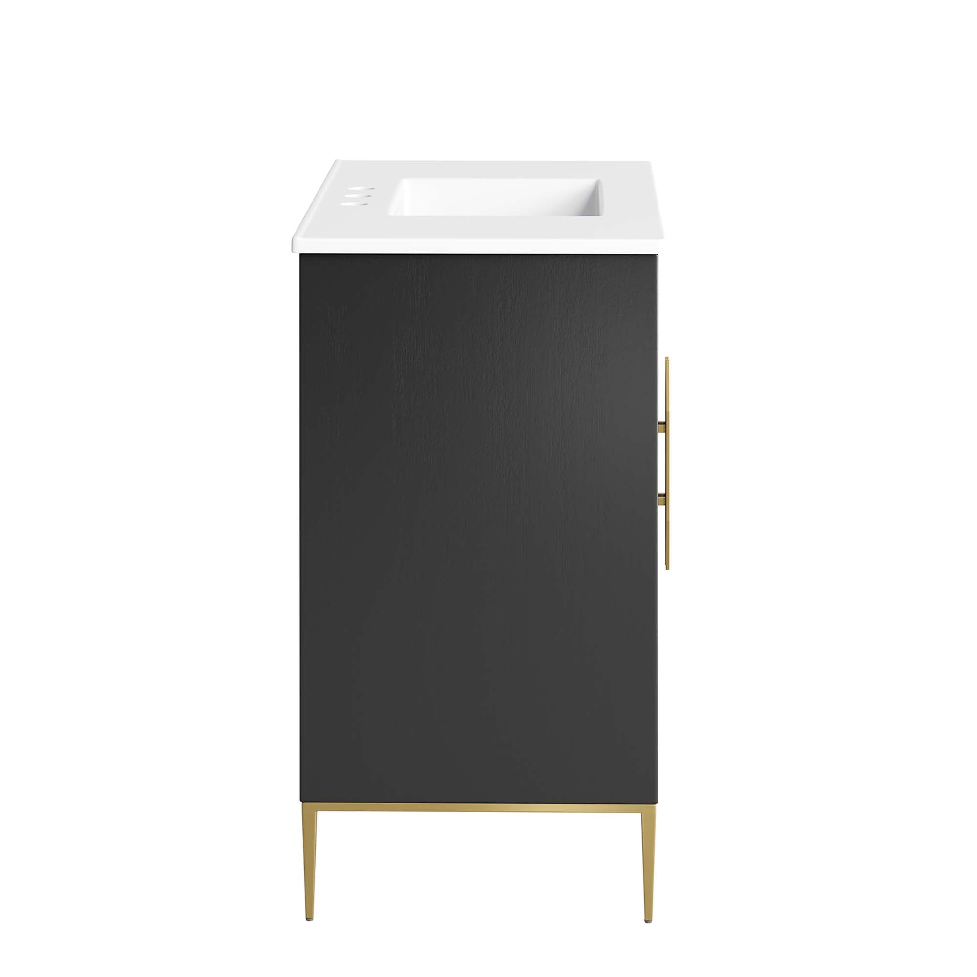 Awaken 36" Bathroom Vanity, White Black