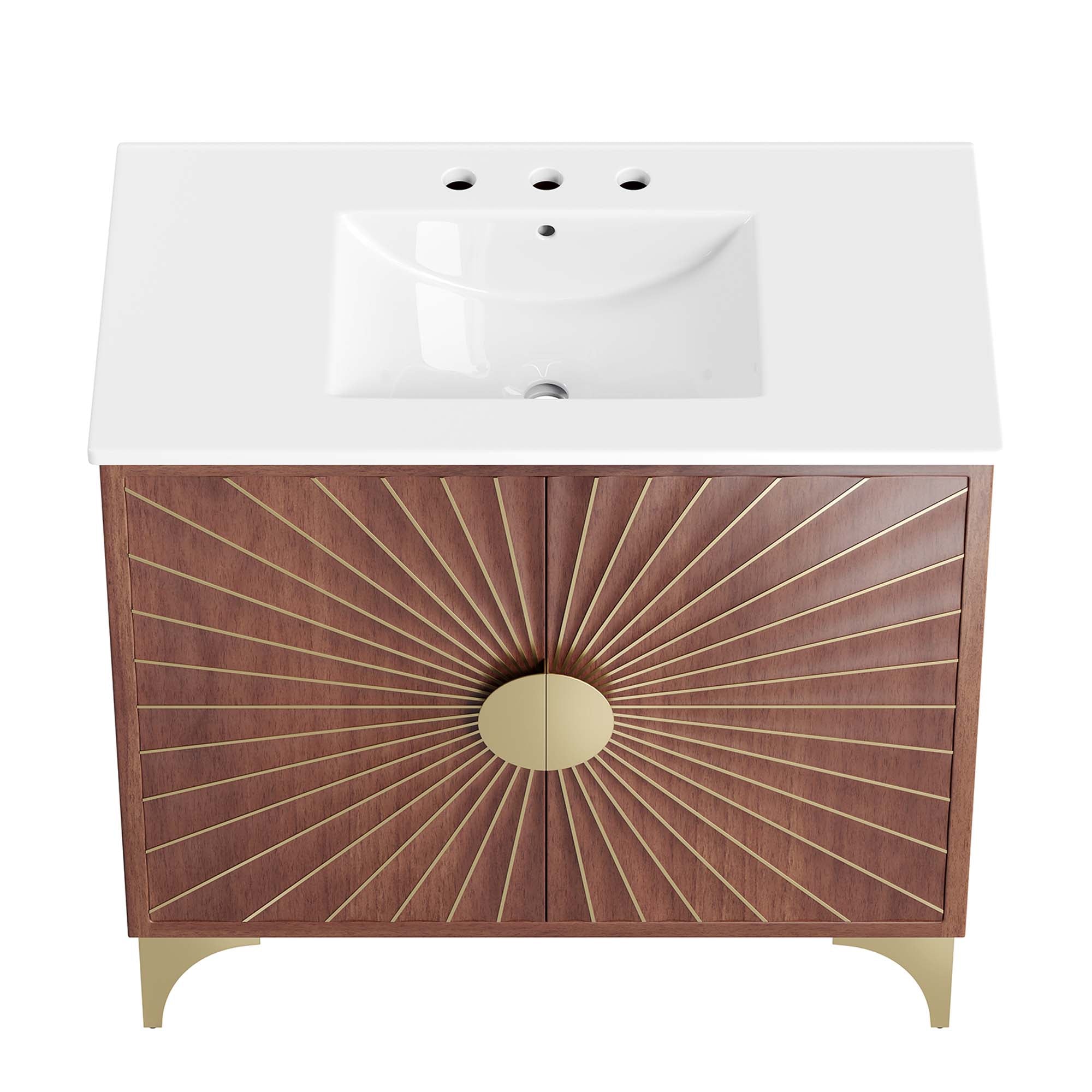 Daylight 36" Bathroom Vanity, White Walnut