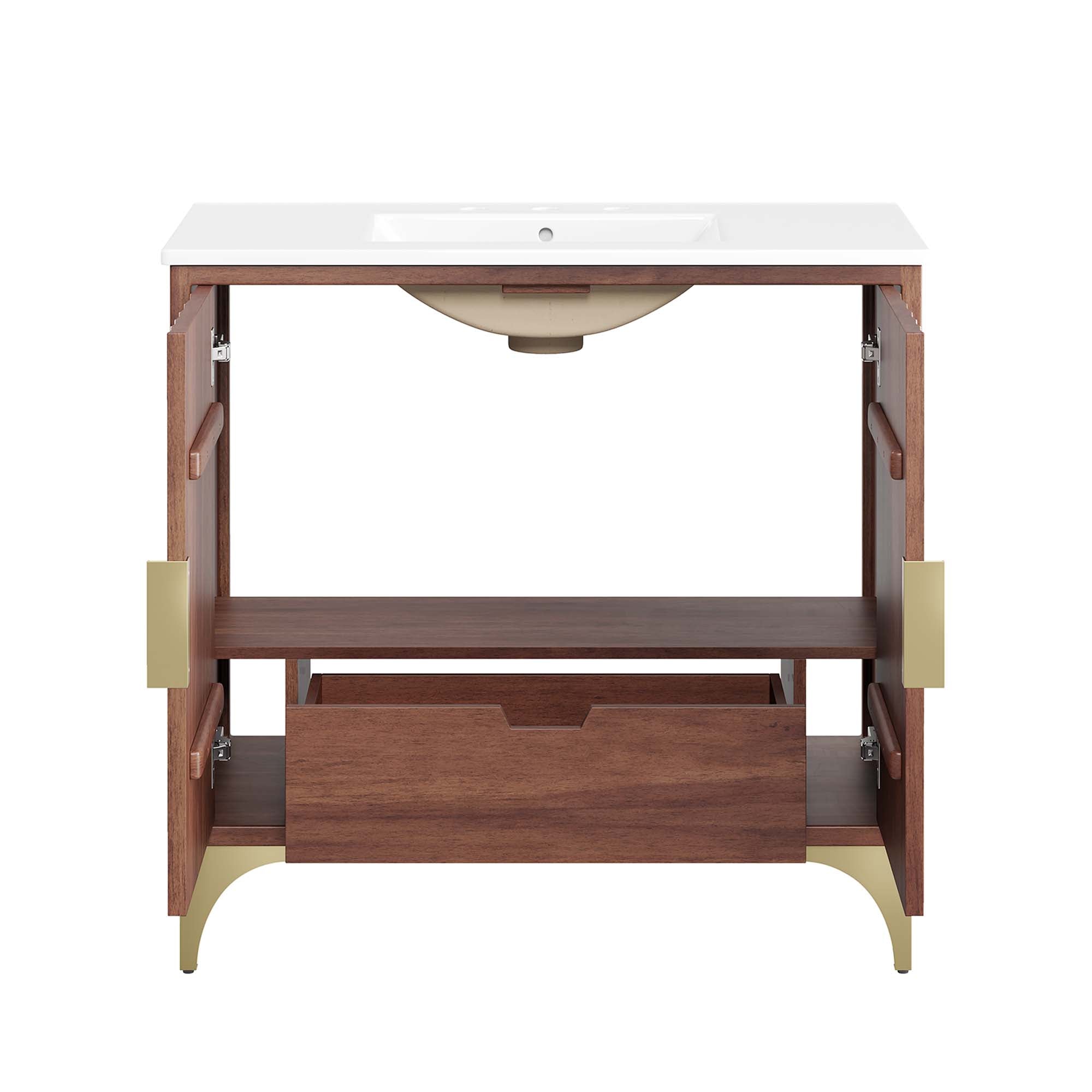 Daylight 36" Bathroom Vanity, White Walnut