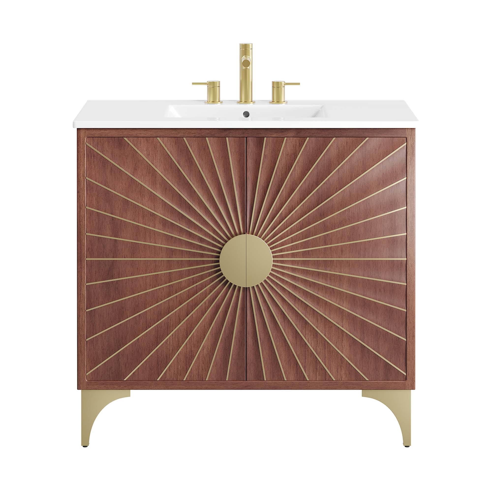 Daylight 36" Bathroom Vanity, White Walnut