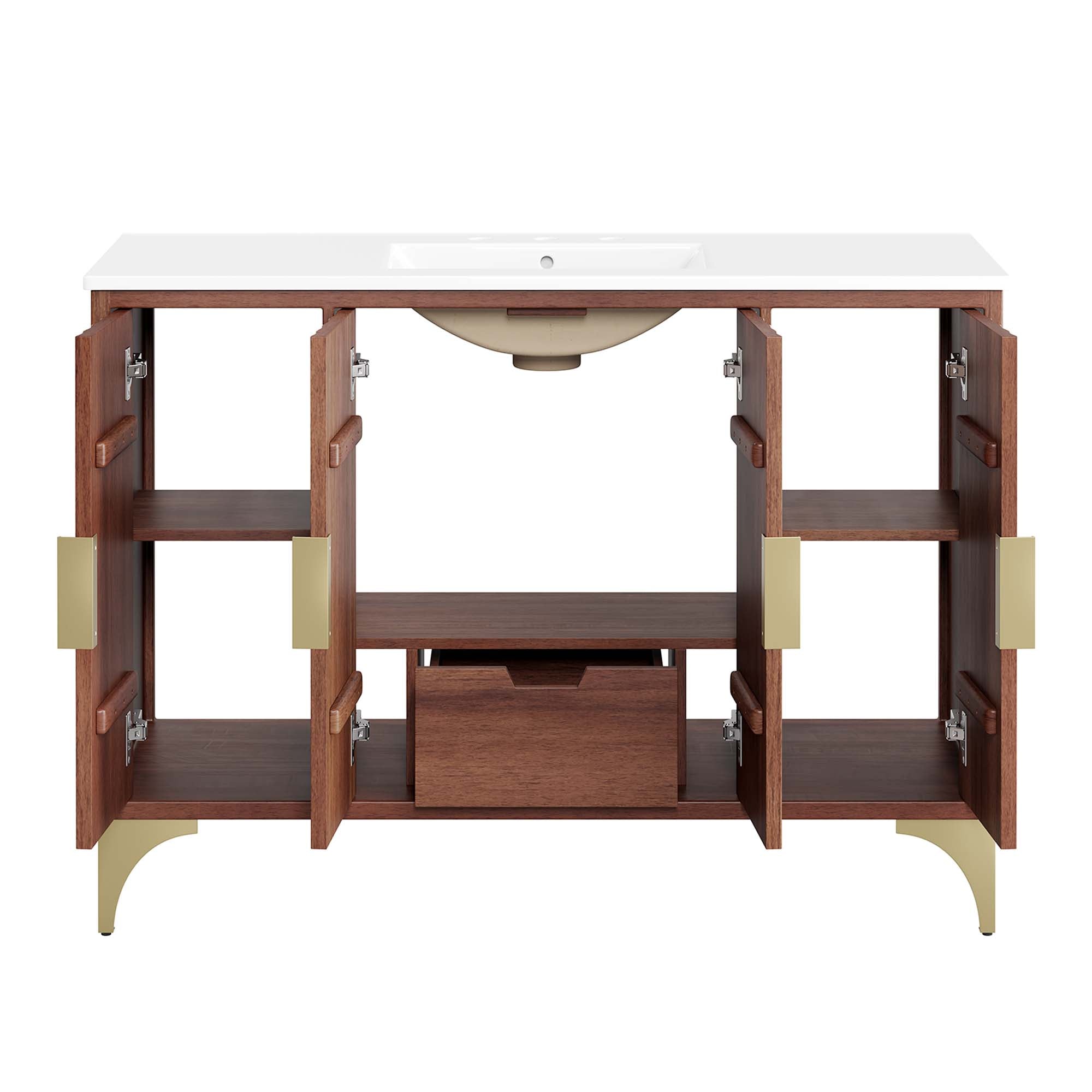 Daylight 48" Bathroom Vanity, White Walnut