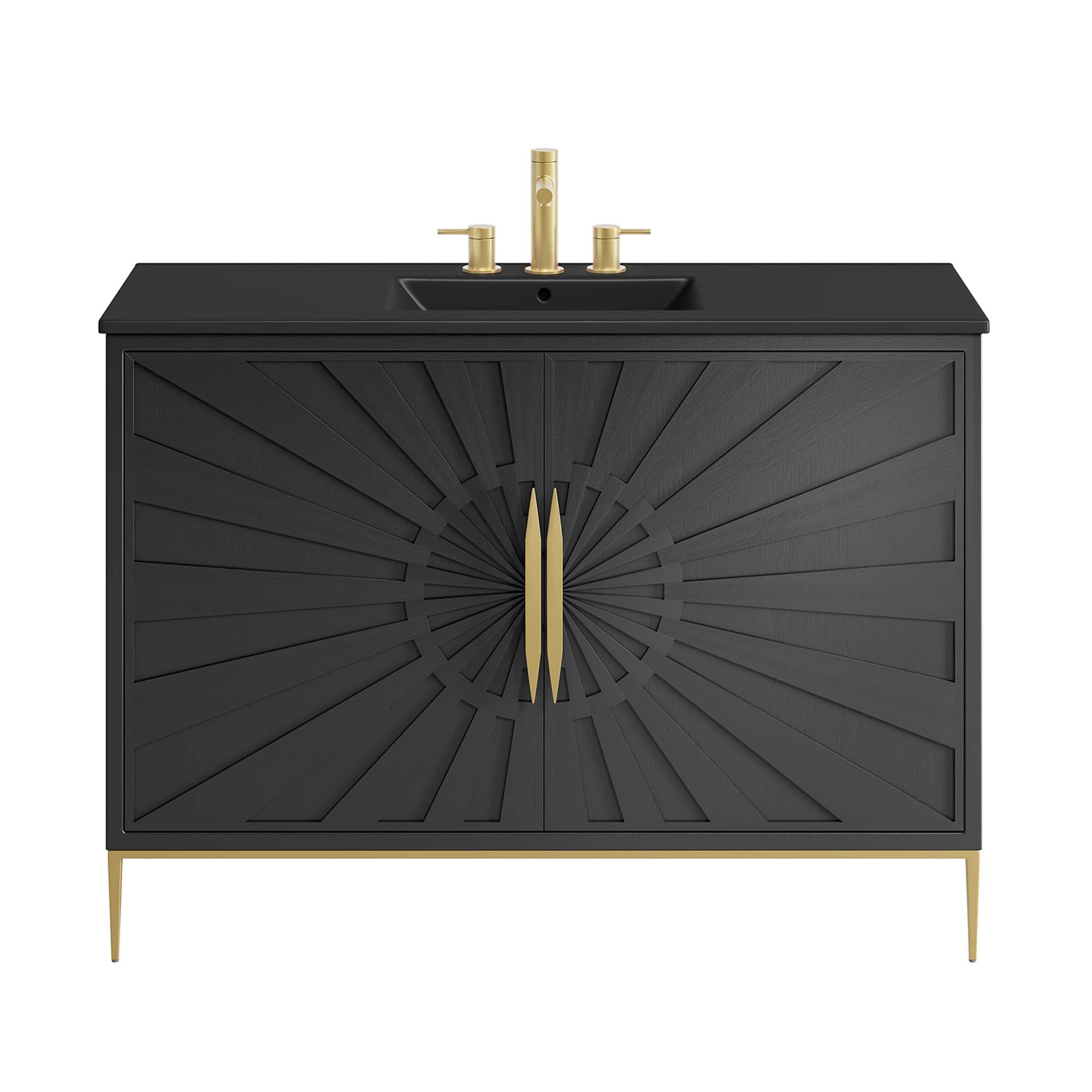 Awaken 48" Bathroom Vanity, Black Black