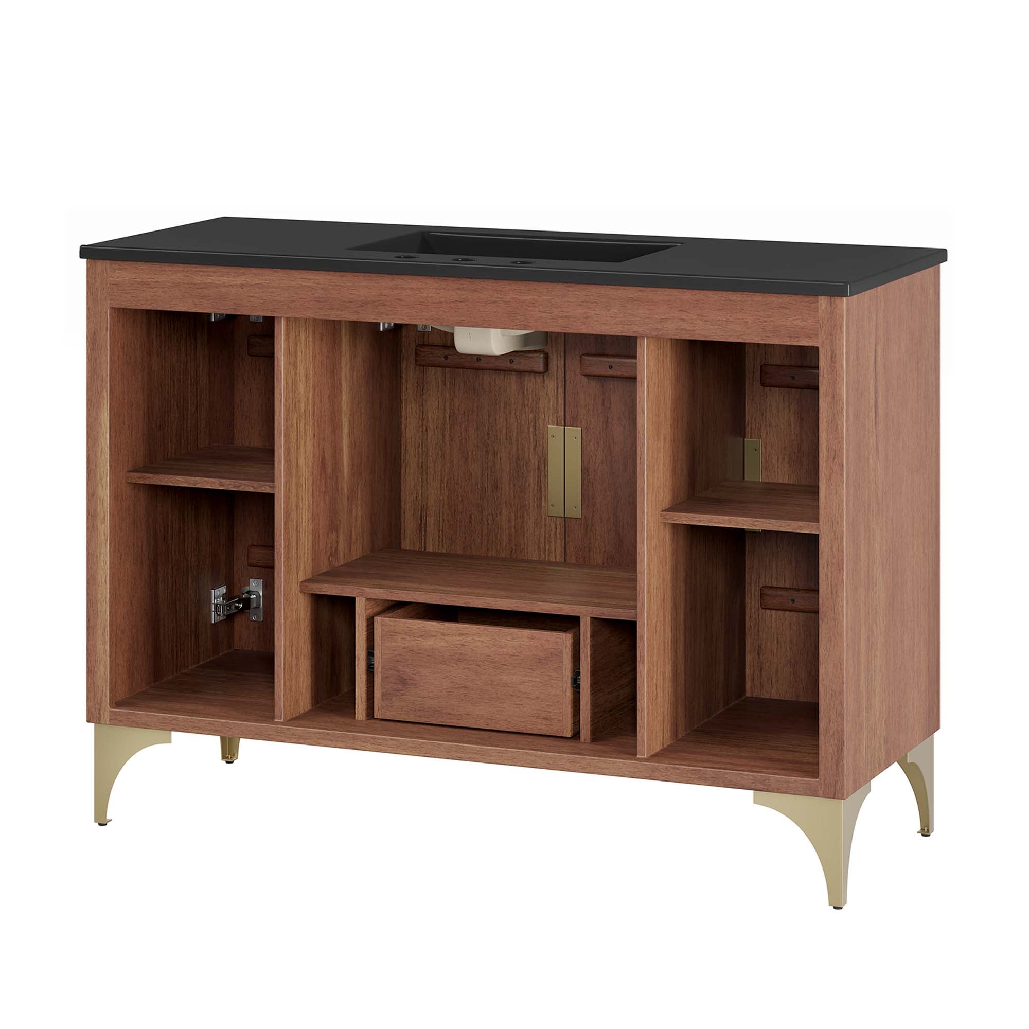 Daylight 48" Bathroom Vanity, Black Walnut