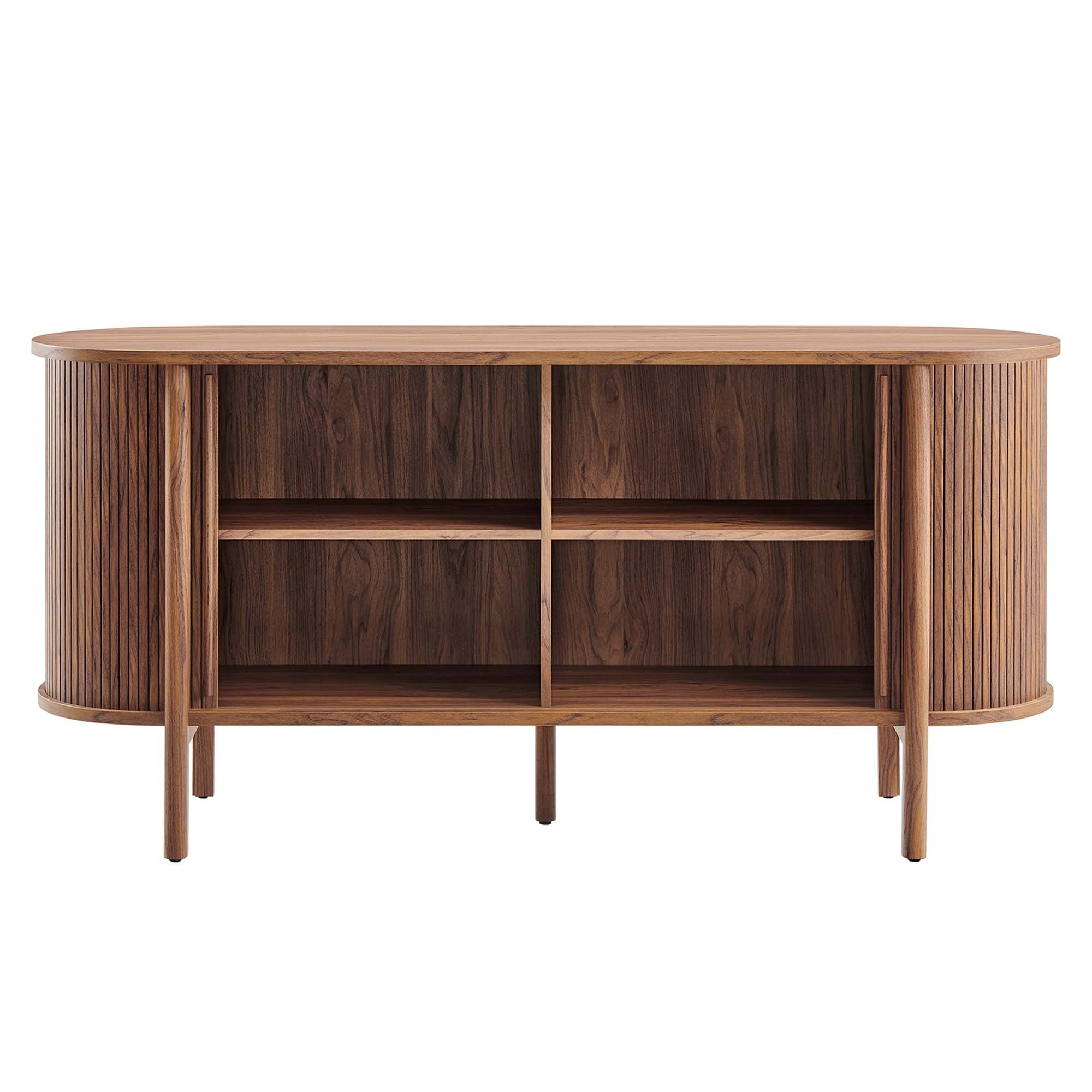 Cadence 63" Curved Sideboard, Walnut