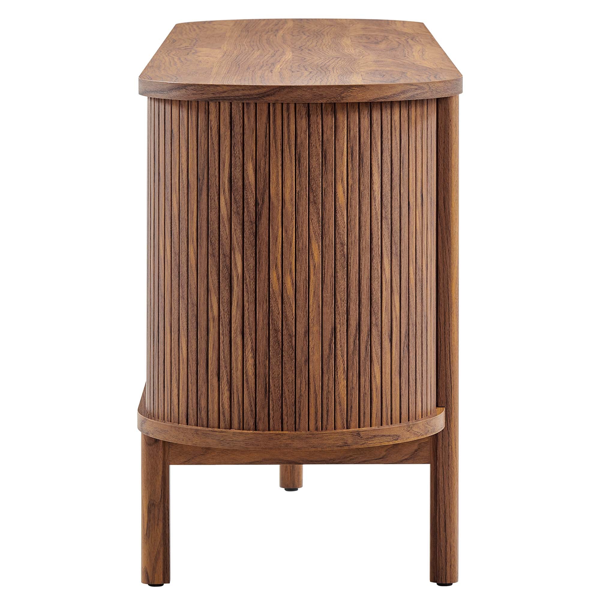 Cadence 71" Curved TV Stand, Walnut