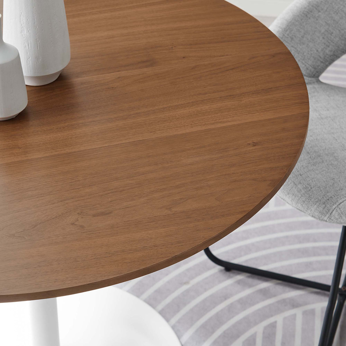 Pursuit 40" Dining Table, Walnut White