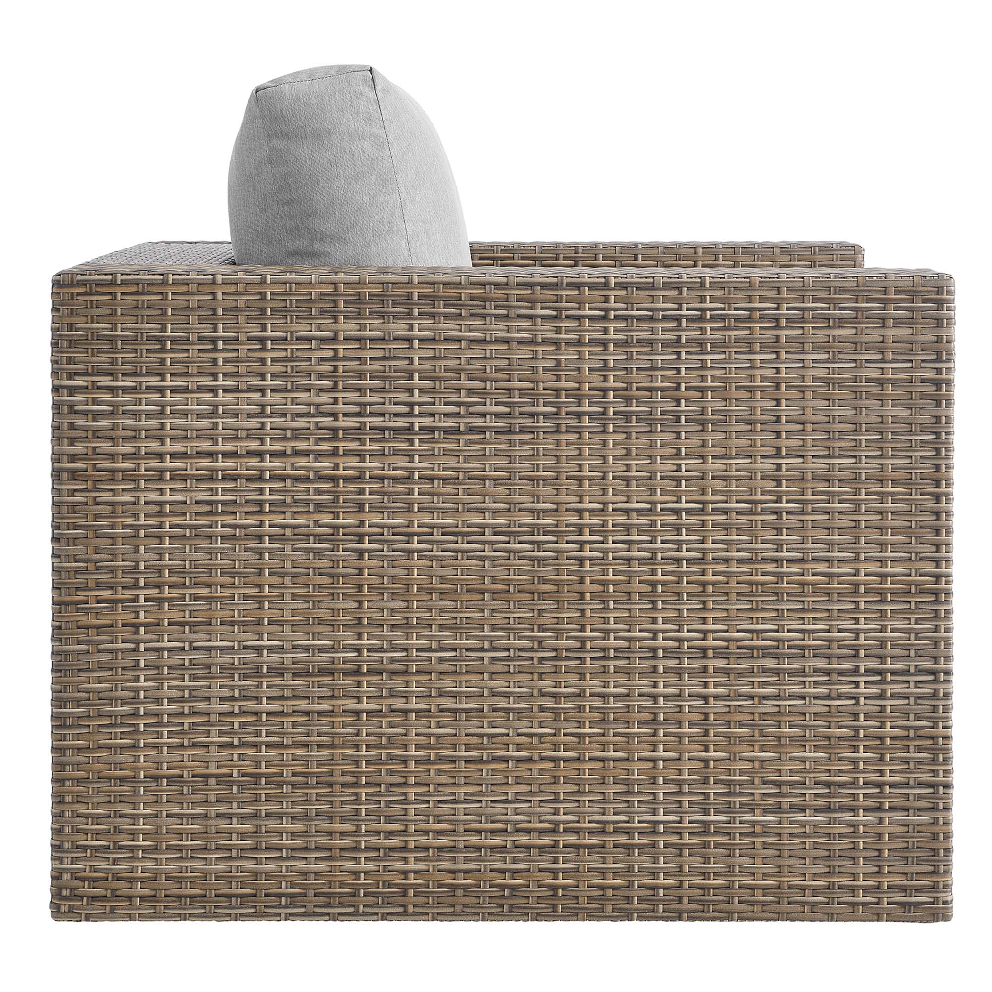 Convene Outdoor Patio Armchair, Cappuccino Gray