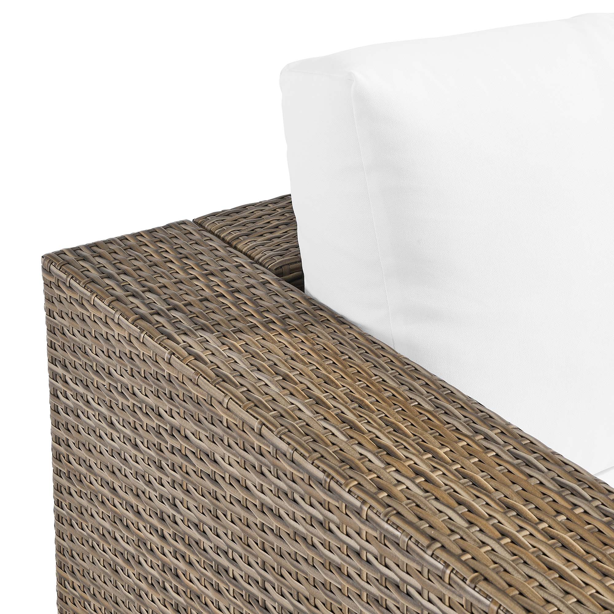 Convene Outdoor Patio Armchair, Cappuccino White