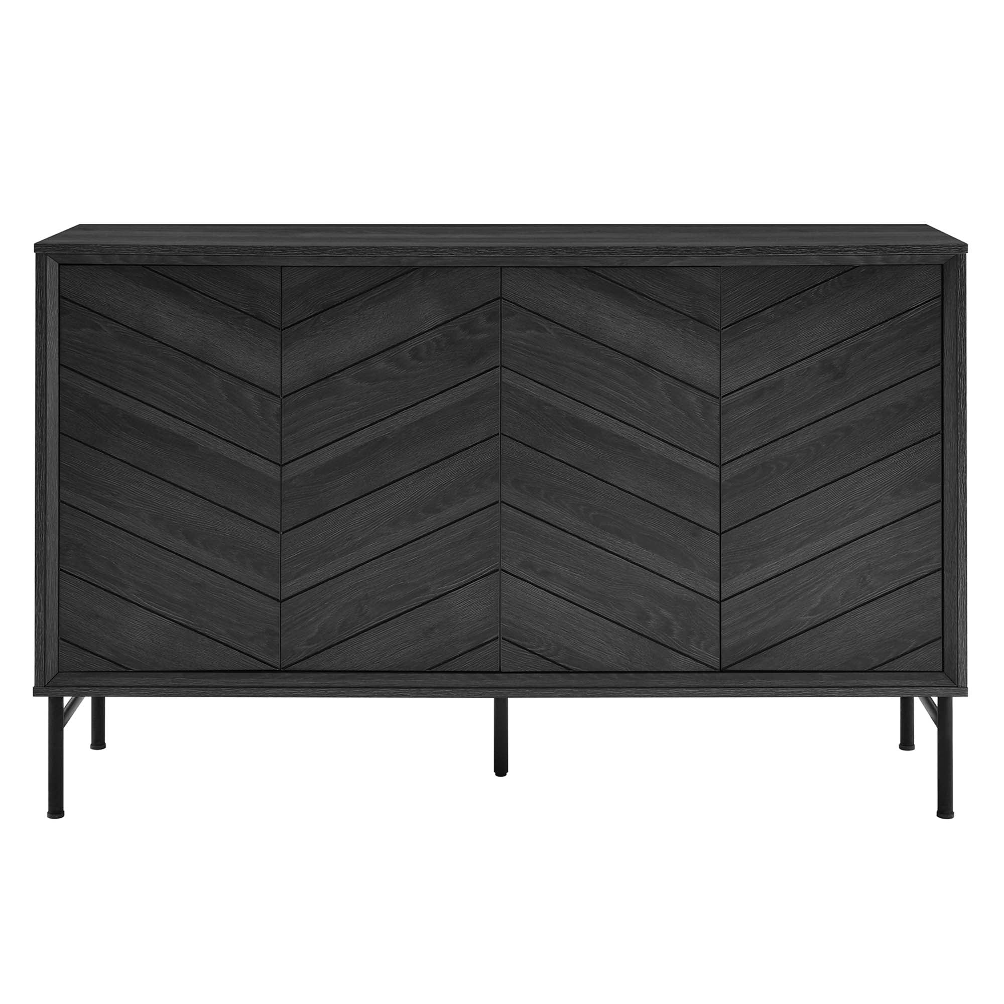 Harper Chevron Sideboard, Black