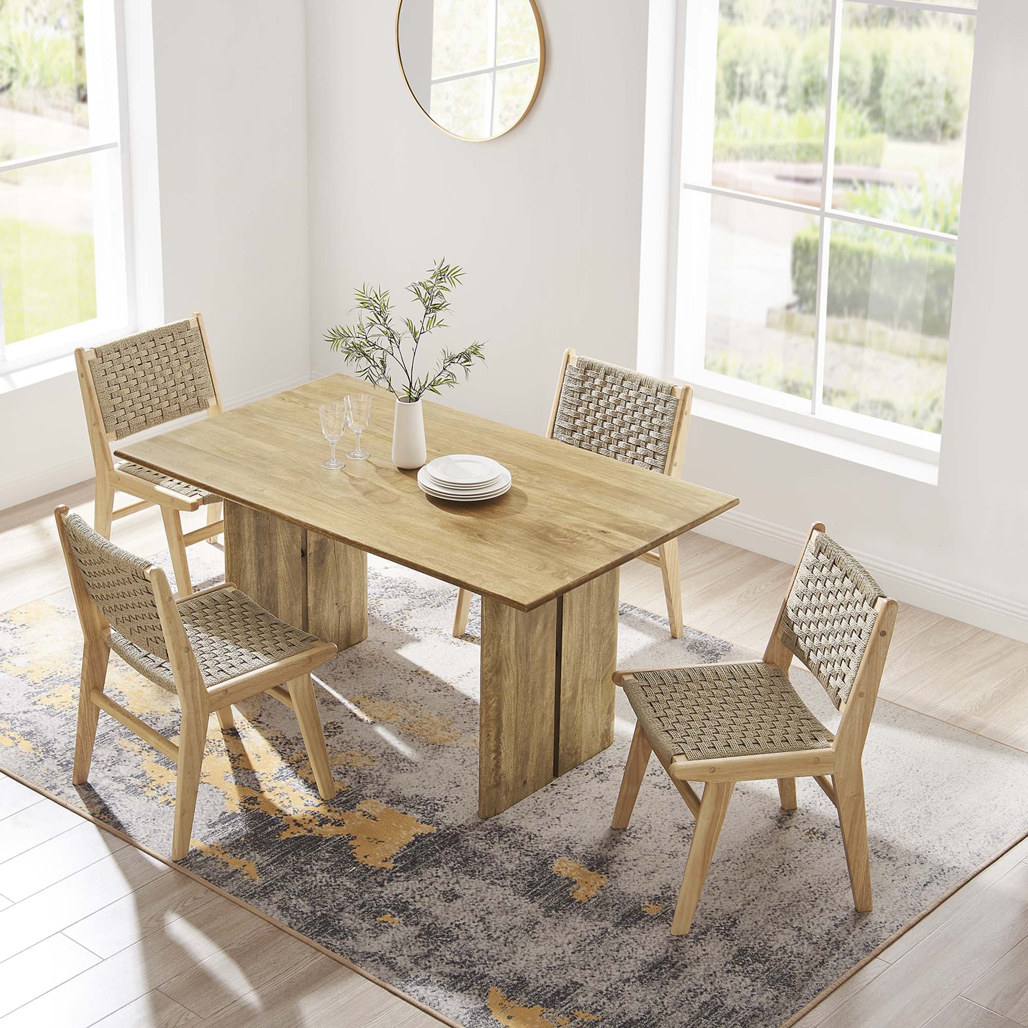 Amistad 60" Wood Dining Table, Oak