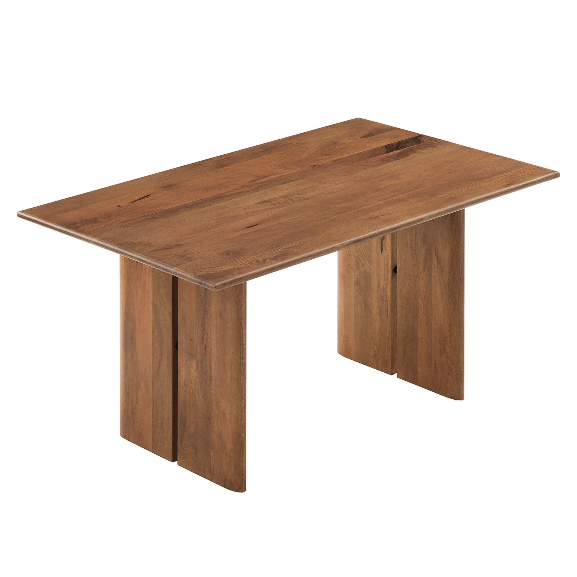 Amistad 60" Wood Dining Table, Walnut