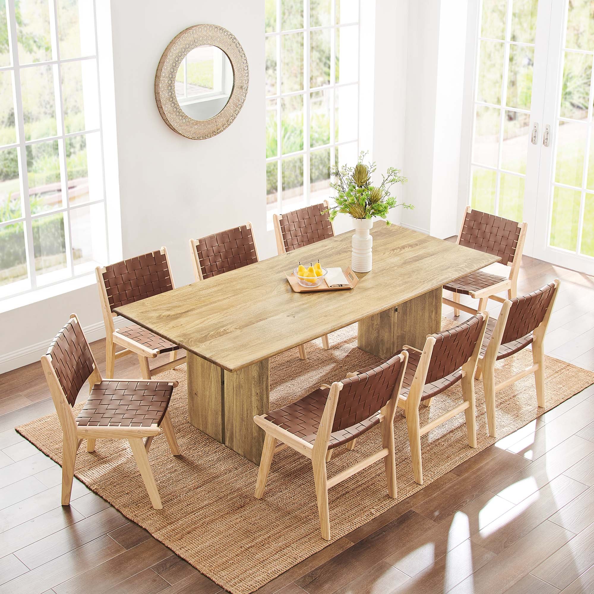 Amistad 86" Wood Dining Table, Oak