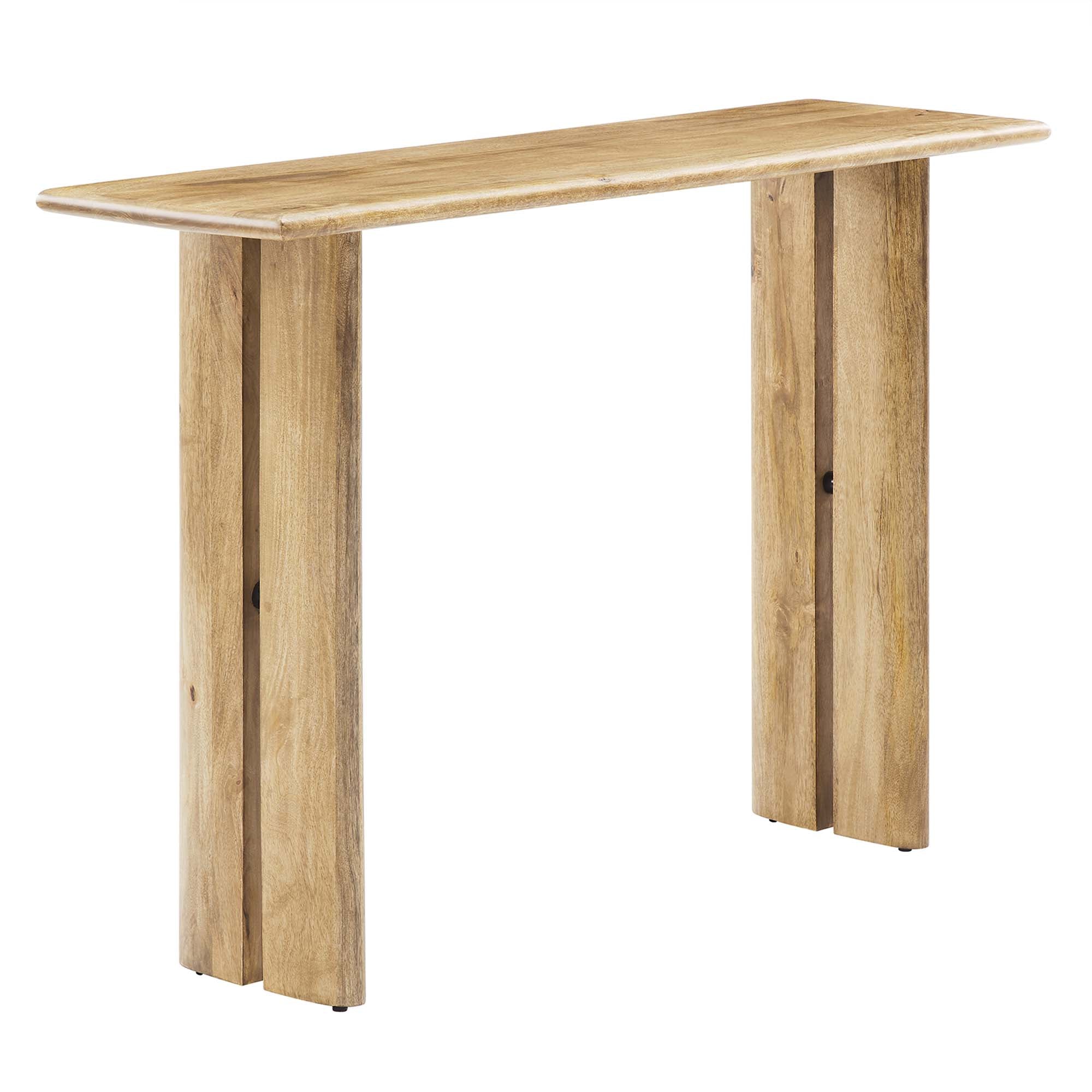 Amistad Wood Console Table, Oak
