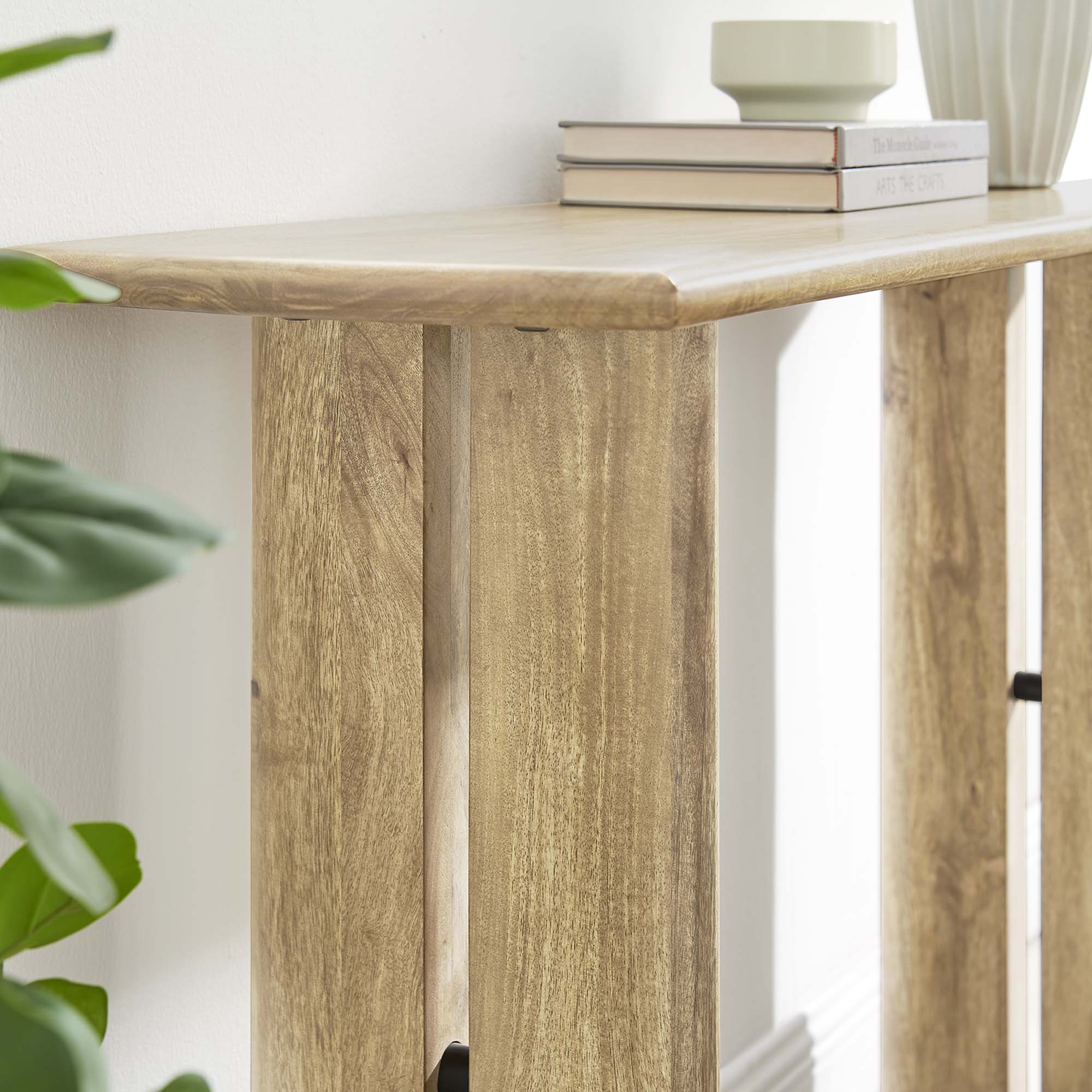 Amistad Wood Console Table, Oak