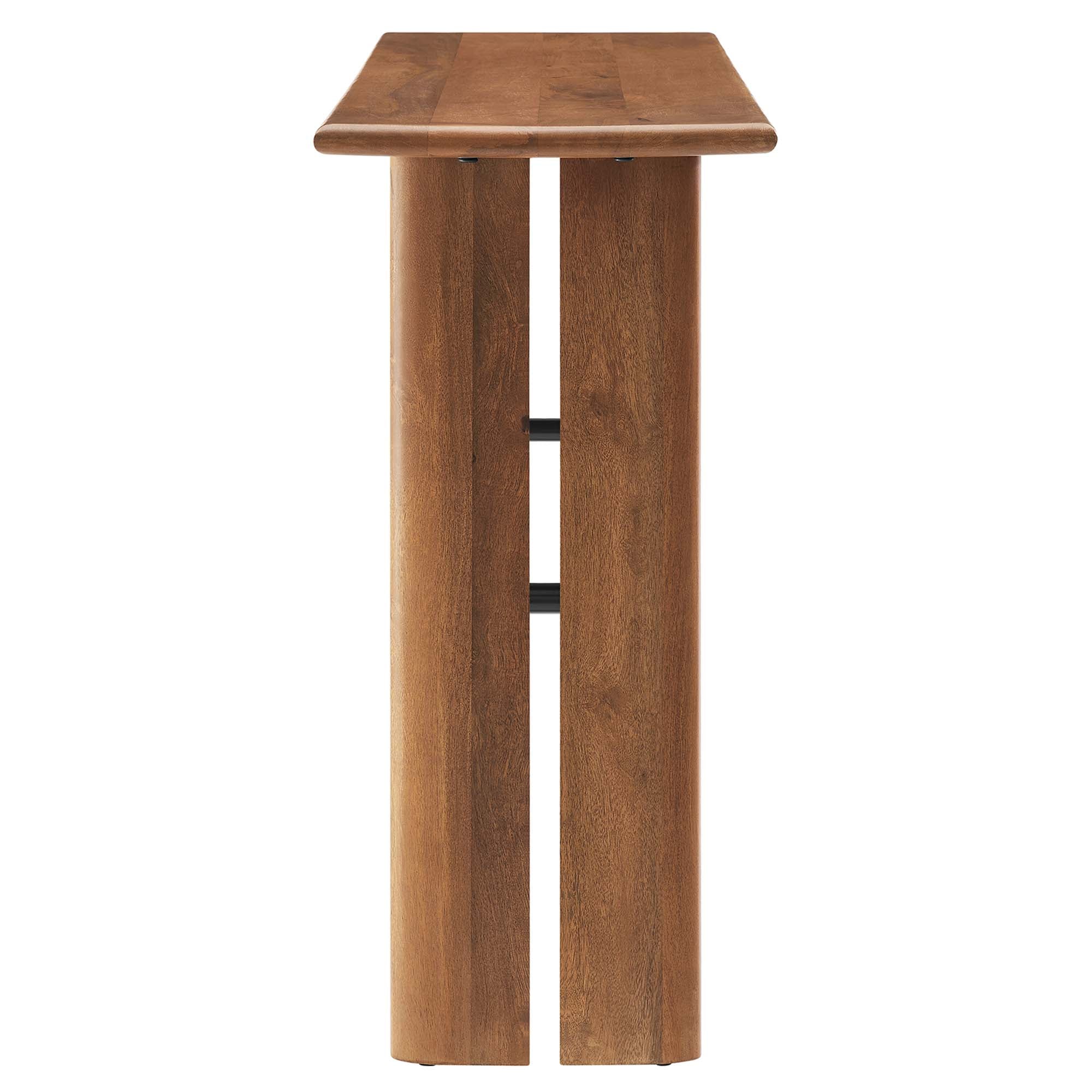 Amistad Wood Console Table, Walnut
