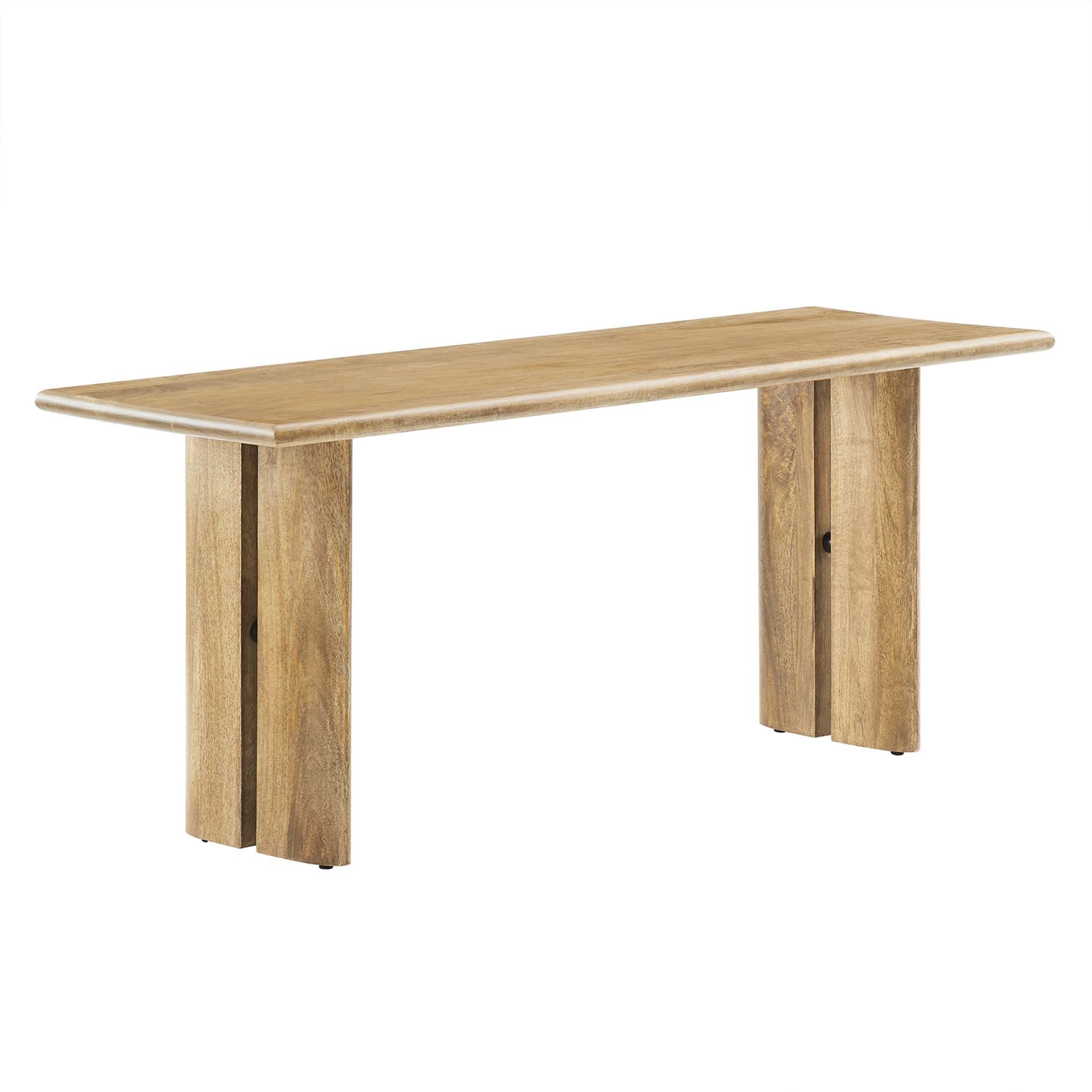 Amistad 46" Wood Bench, Oak