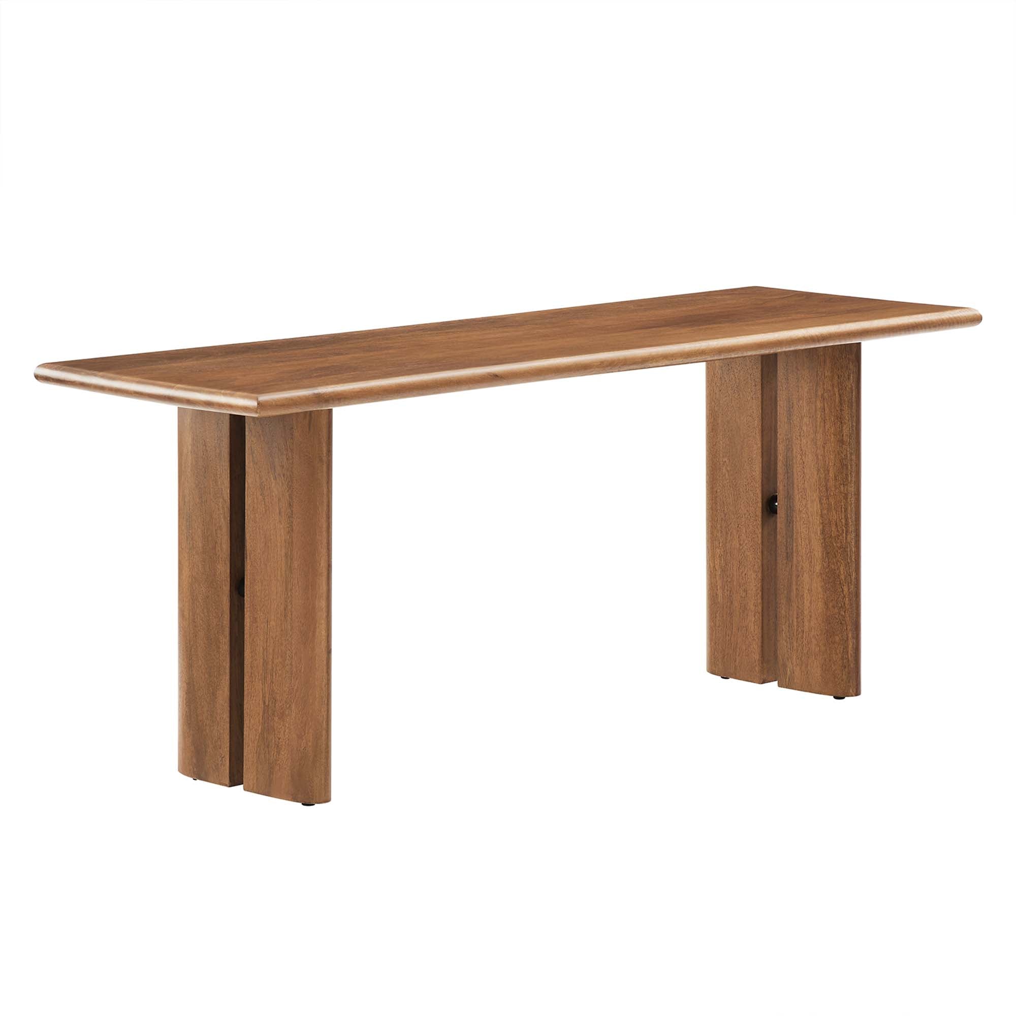 Amistad 46" Wood Bench, Walnut