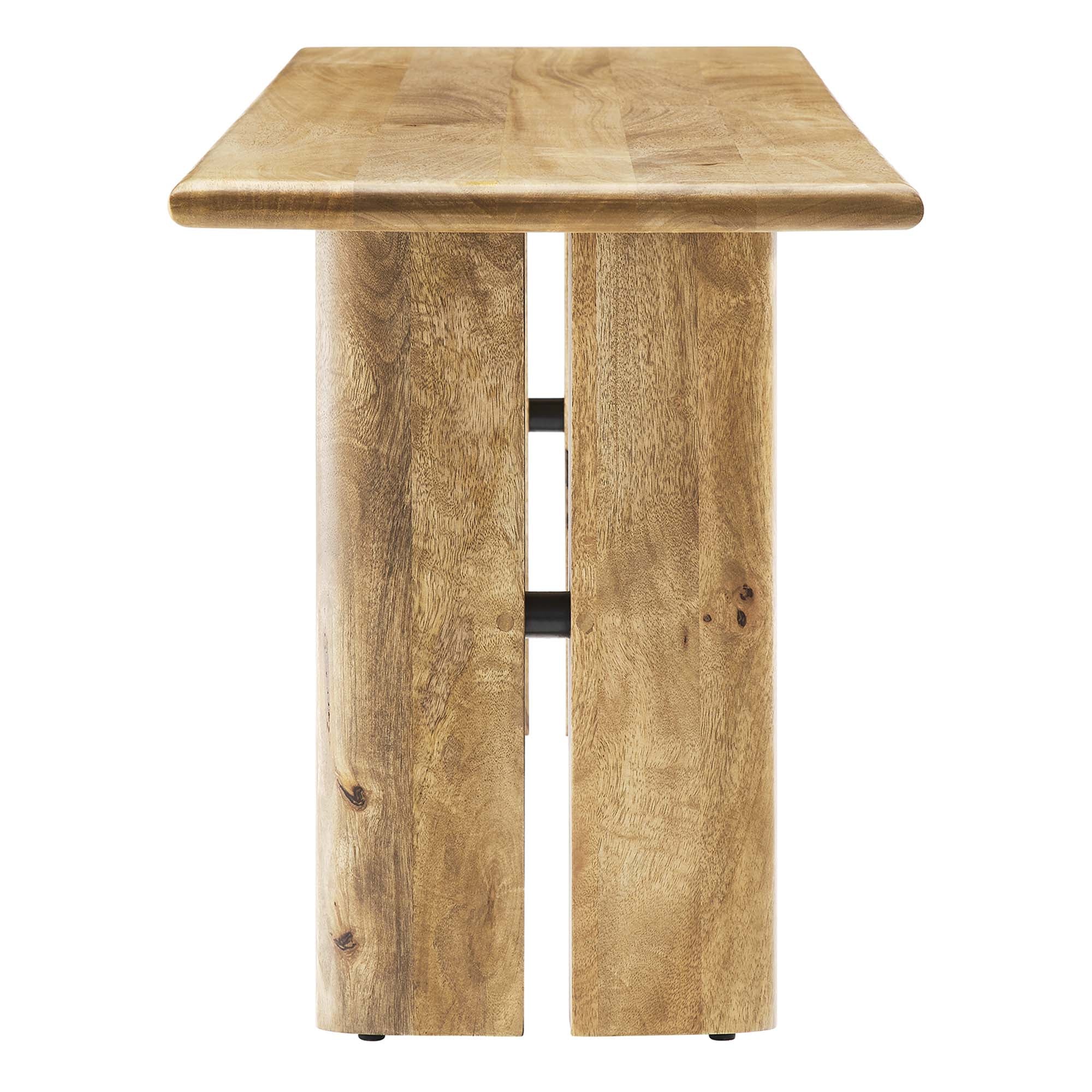 Amistad 58" Wood Bench, Oak