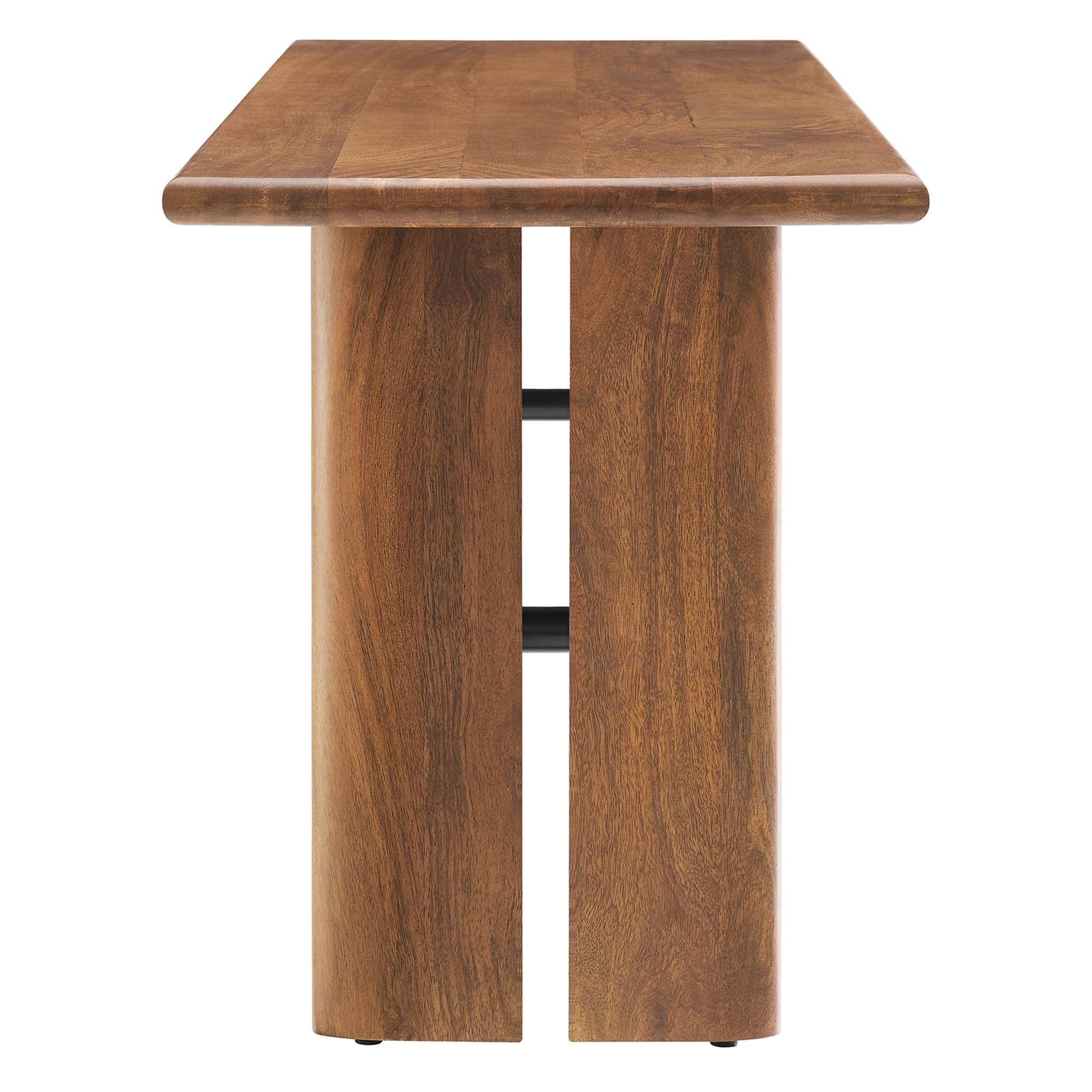 Amistad 58" Wood Bench, Walnut