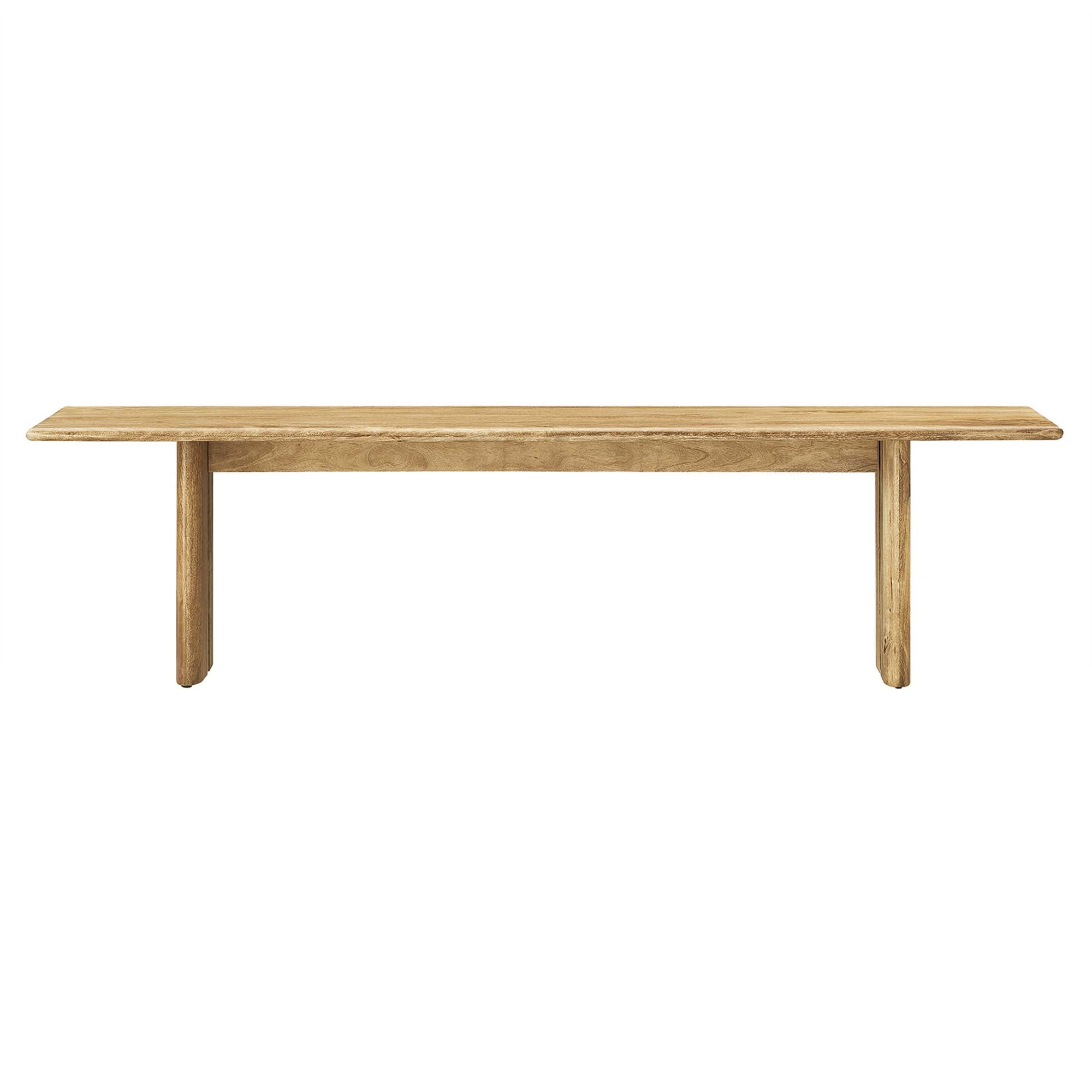 Amistad 72" Wood Bench, Oak