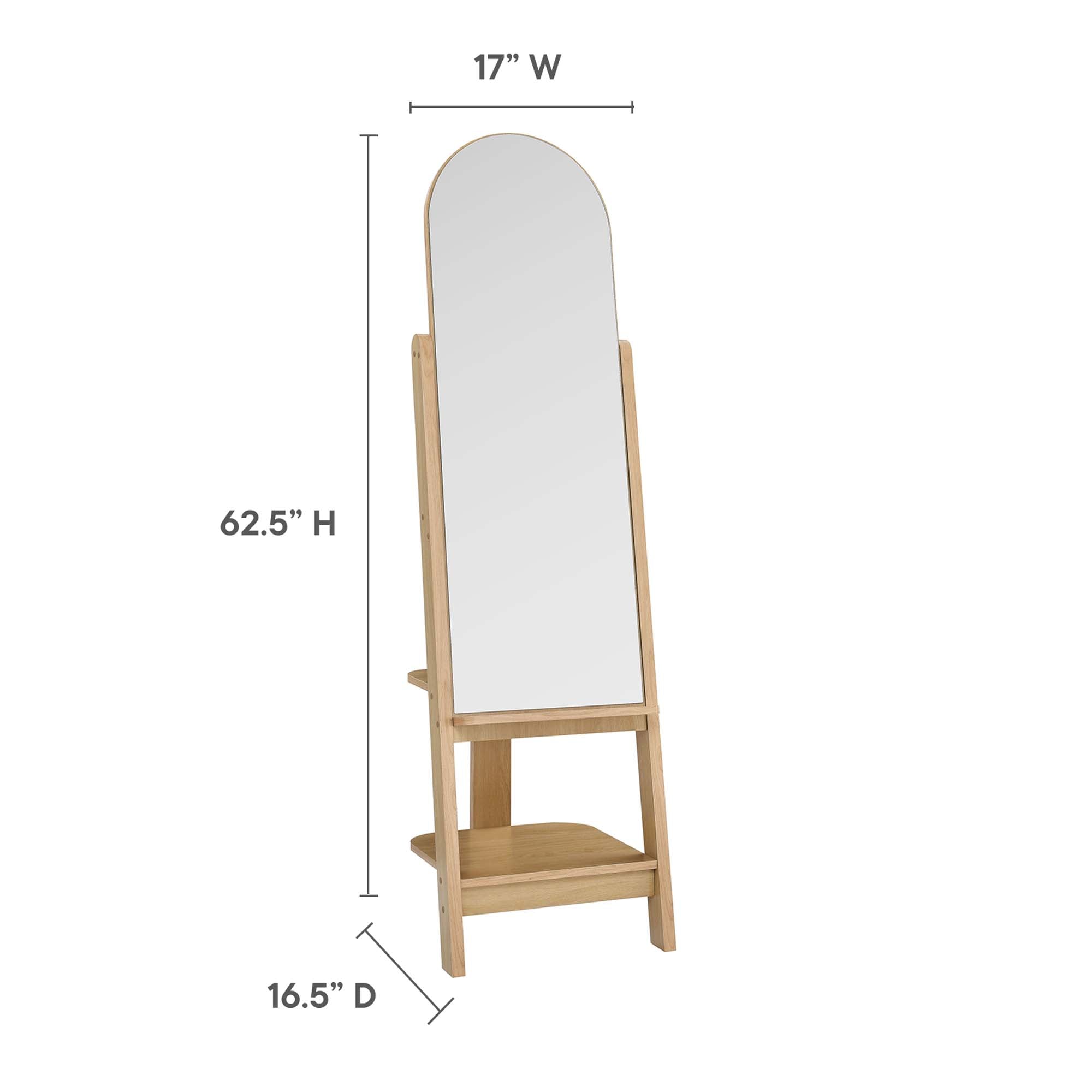 Ascend Standing Mirror, Oak