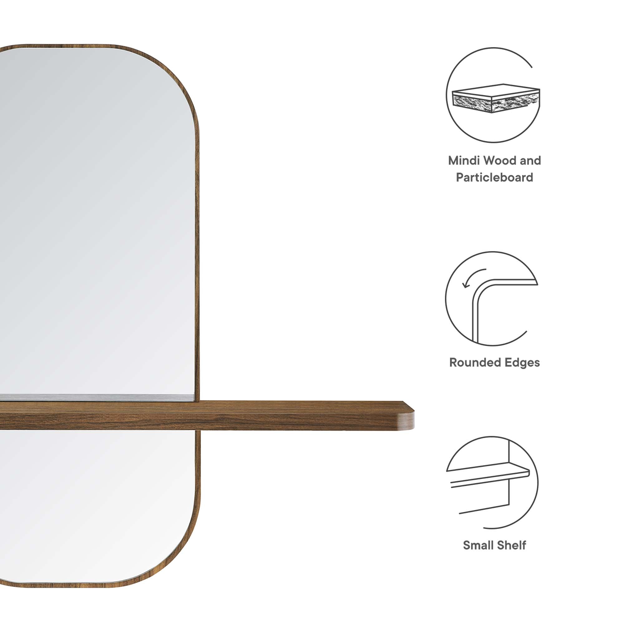 Solstice Mirror, Walnut