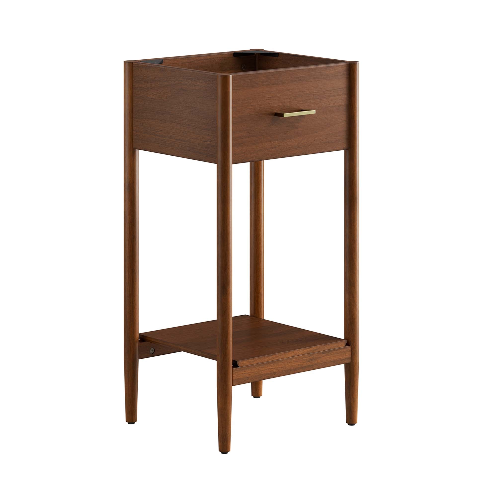 Zaire 18" Bathroom Vanity Cabinet (Sink Basin Not Included), Walnut