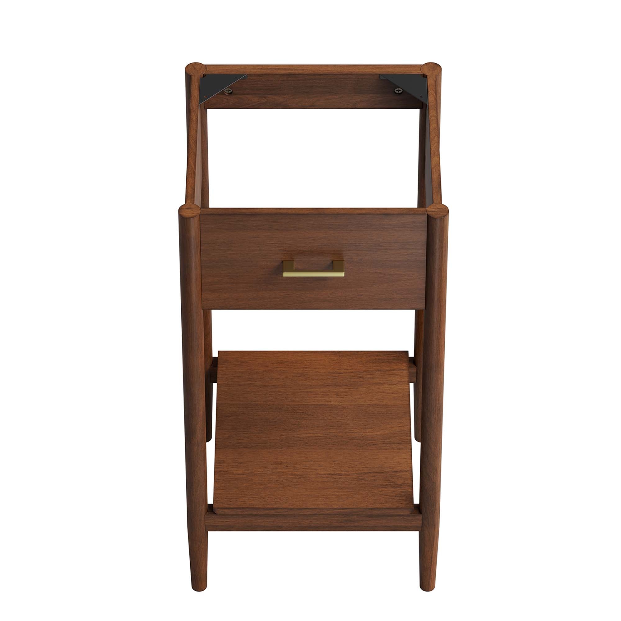 Zaire 18" Bathroom Vanity Cabinet (Sink Basin Not Included), Walnut