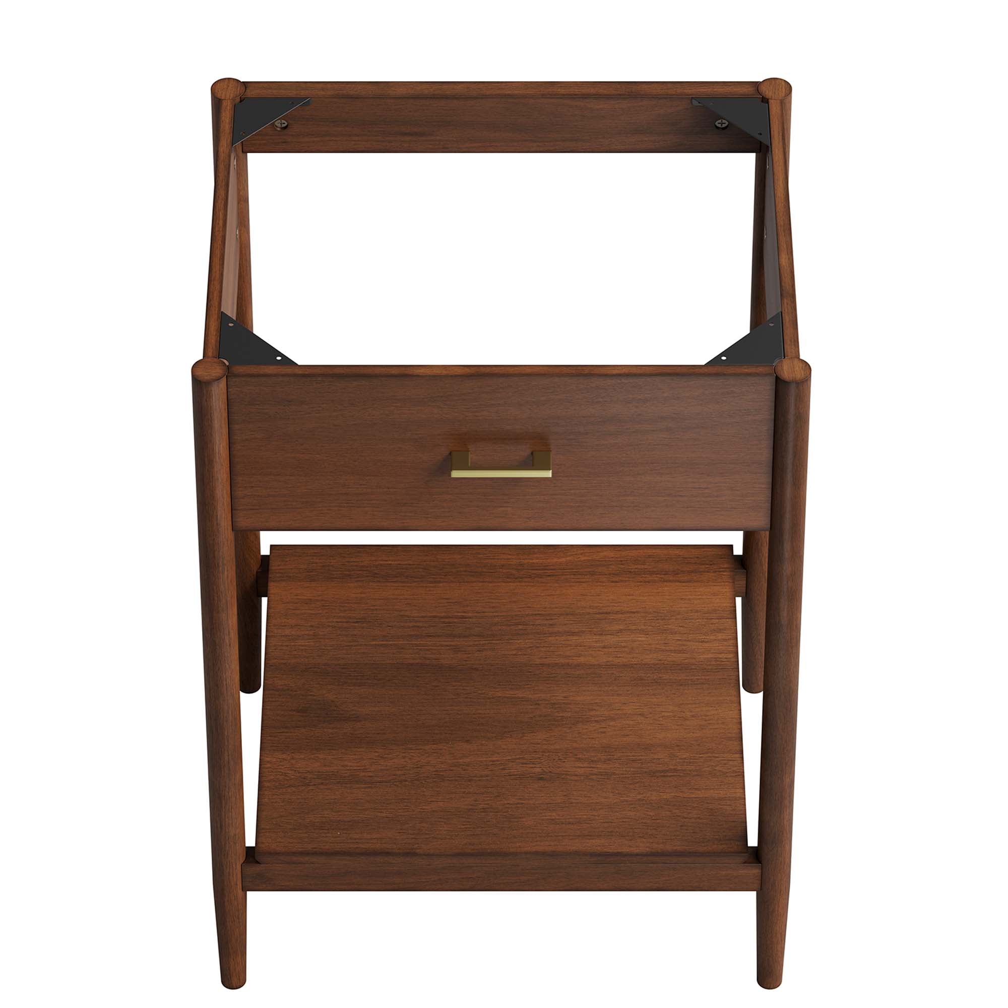 Zaire 24" Bathroom Vanity Cabinet (Sink Basin Not Included), Walnut