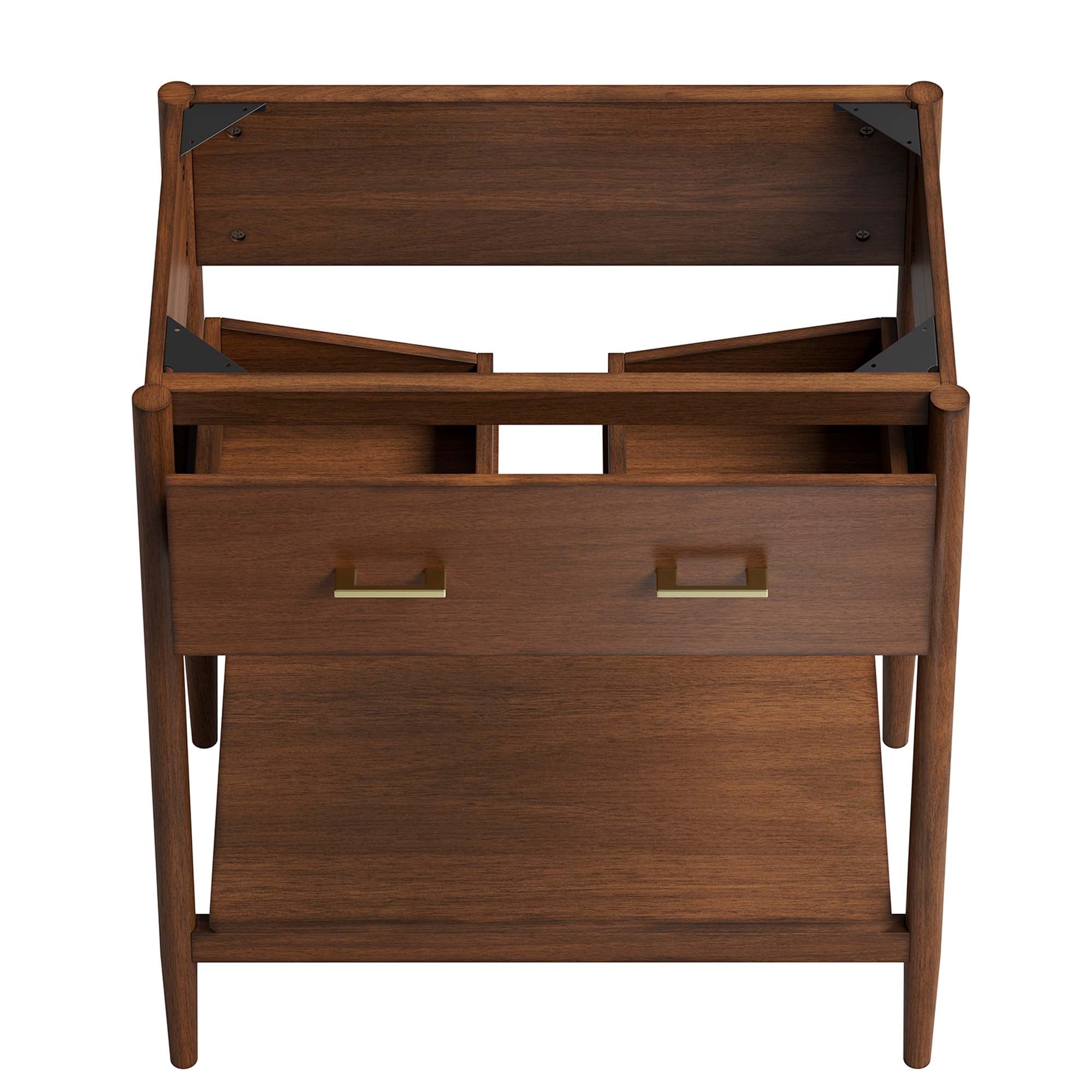 Zaire 30" Bathroom Vanity Cabinet (Sink Basin Not Included), Walnut