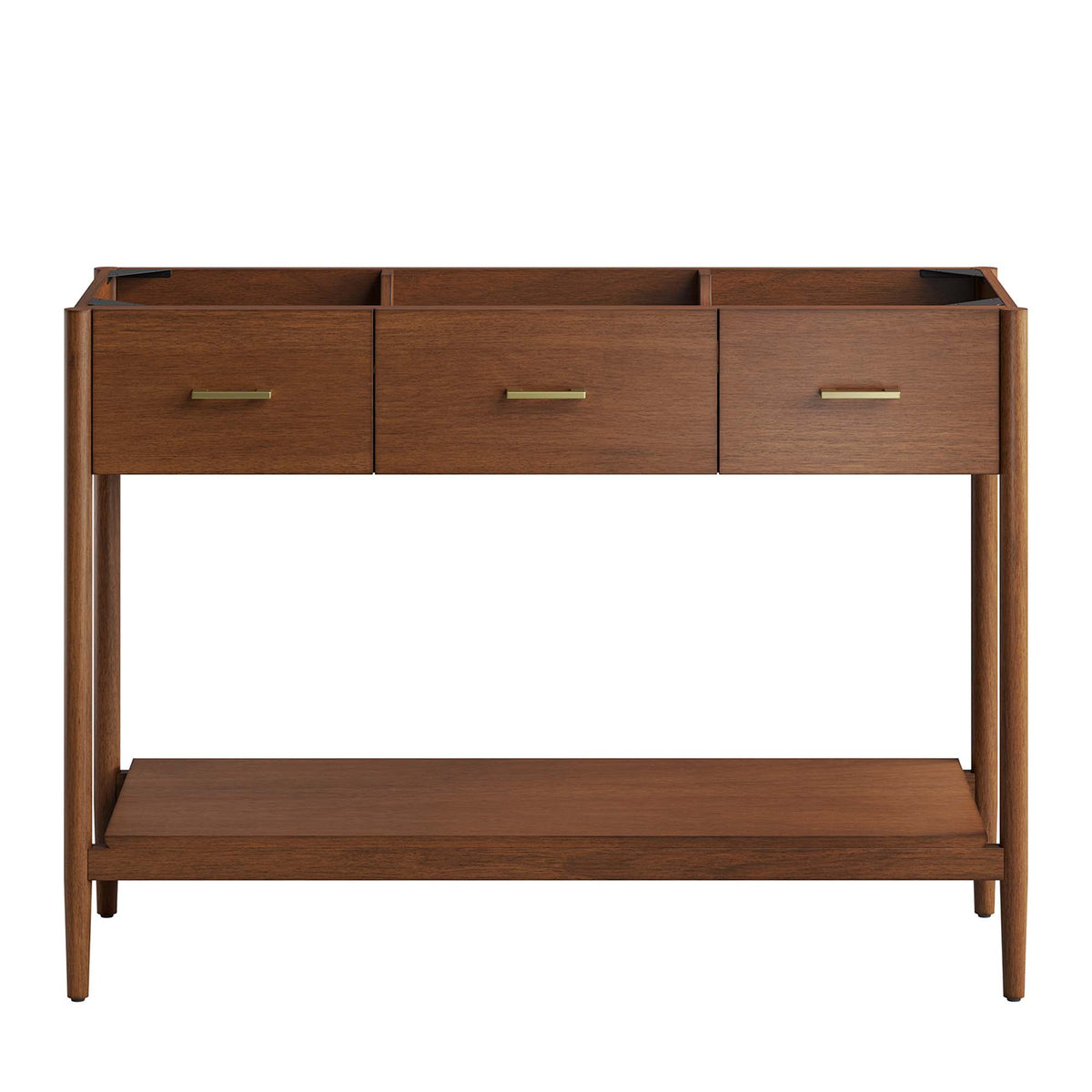Zaire 48" Single Sink Compatible Bathroom Vanity Cabinet (Sink Basin Not Included), Walnut