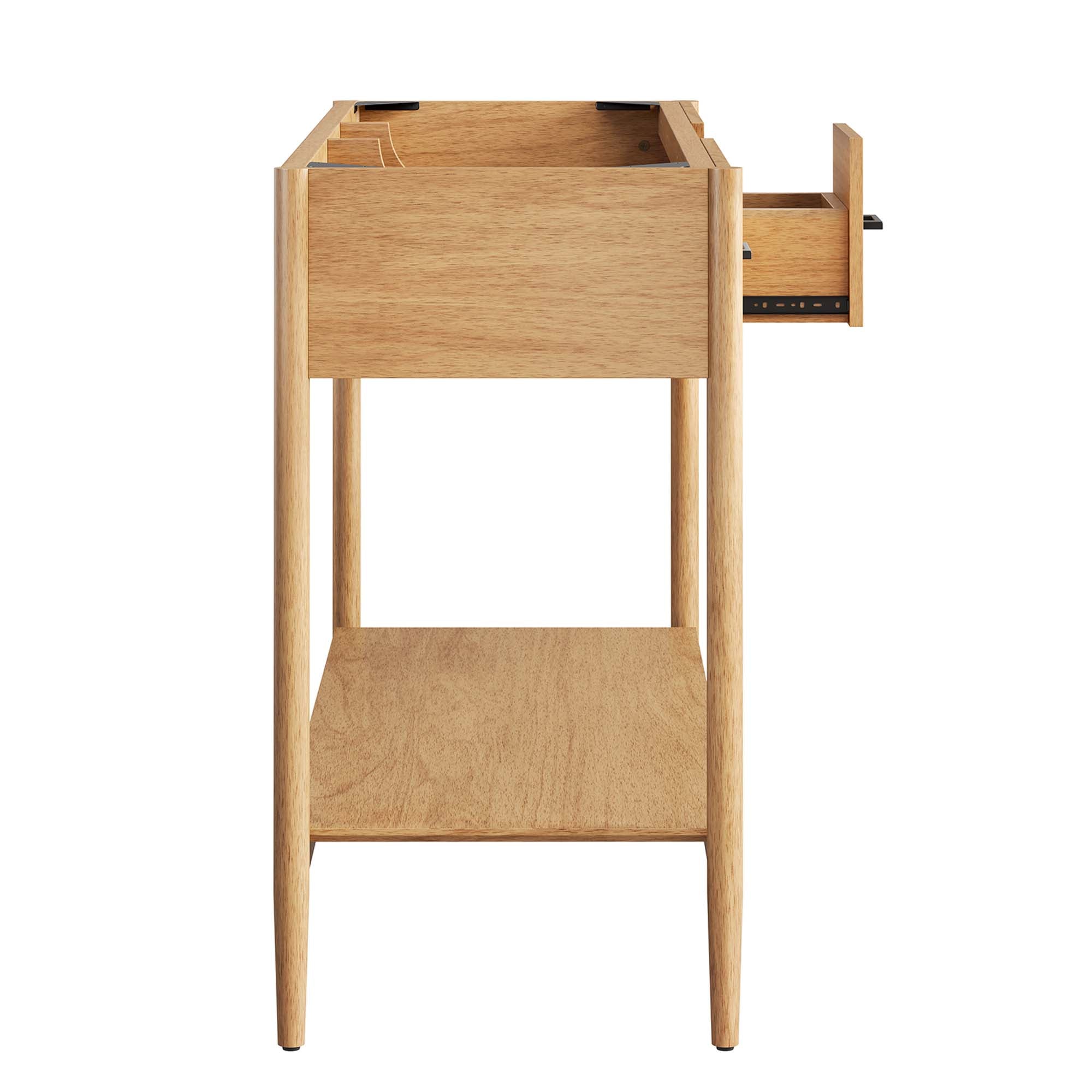 Zaire 48" Double Sink Compatible Bathroom Vanity Cabinet (Sink Basin Not Included), Natural