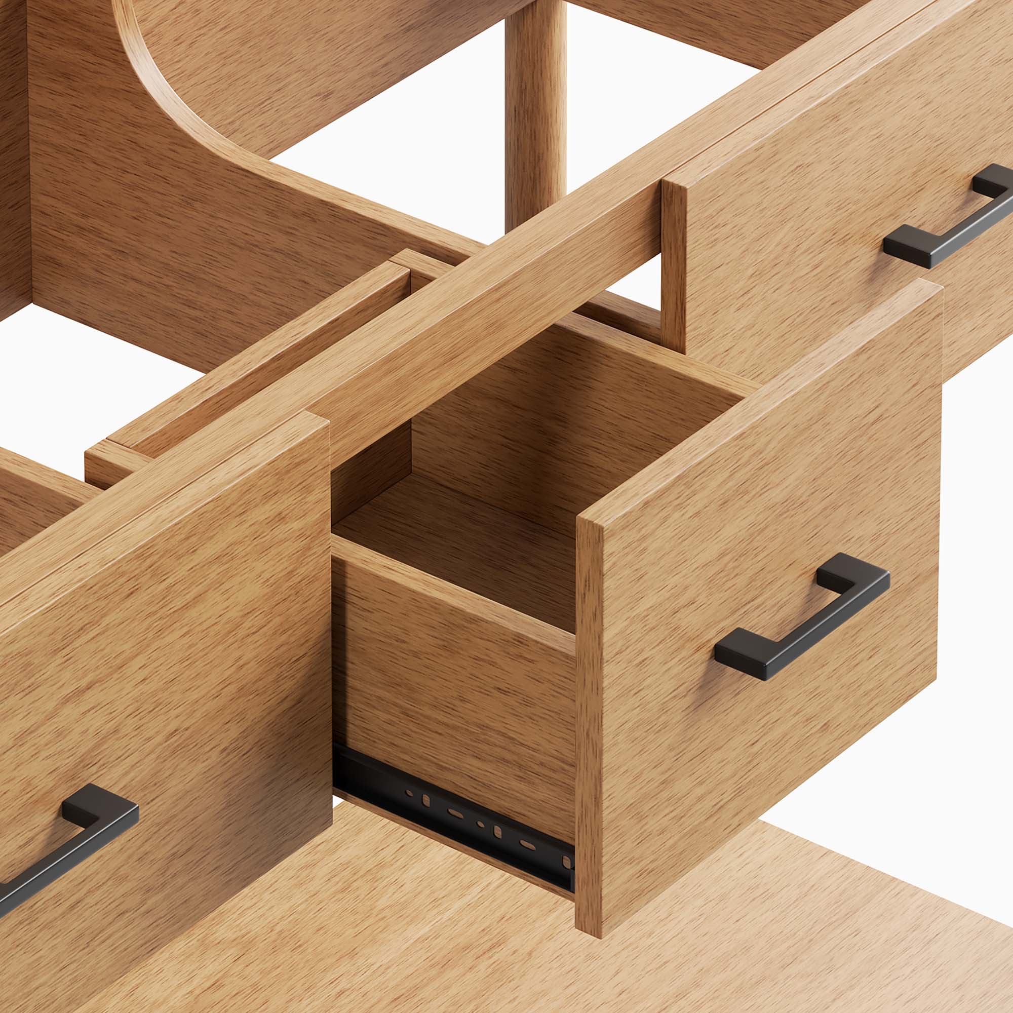 Zaire 48" Double Sink Compatible Bathroom Vanity Cabinet (Sink Basin Not Included), Natural