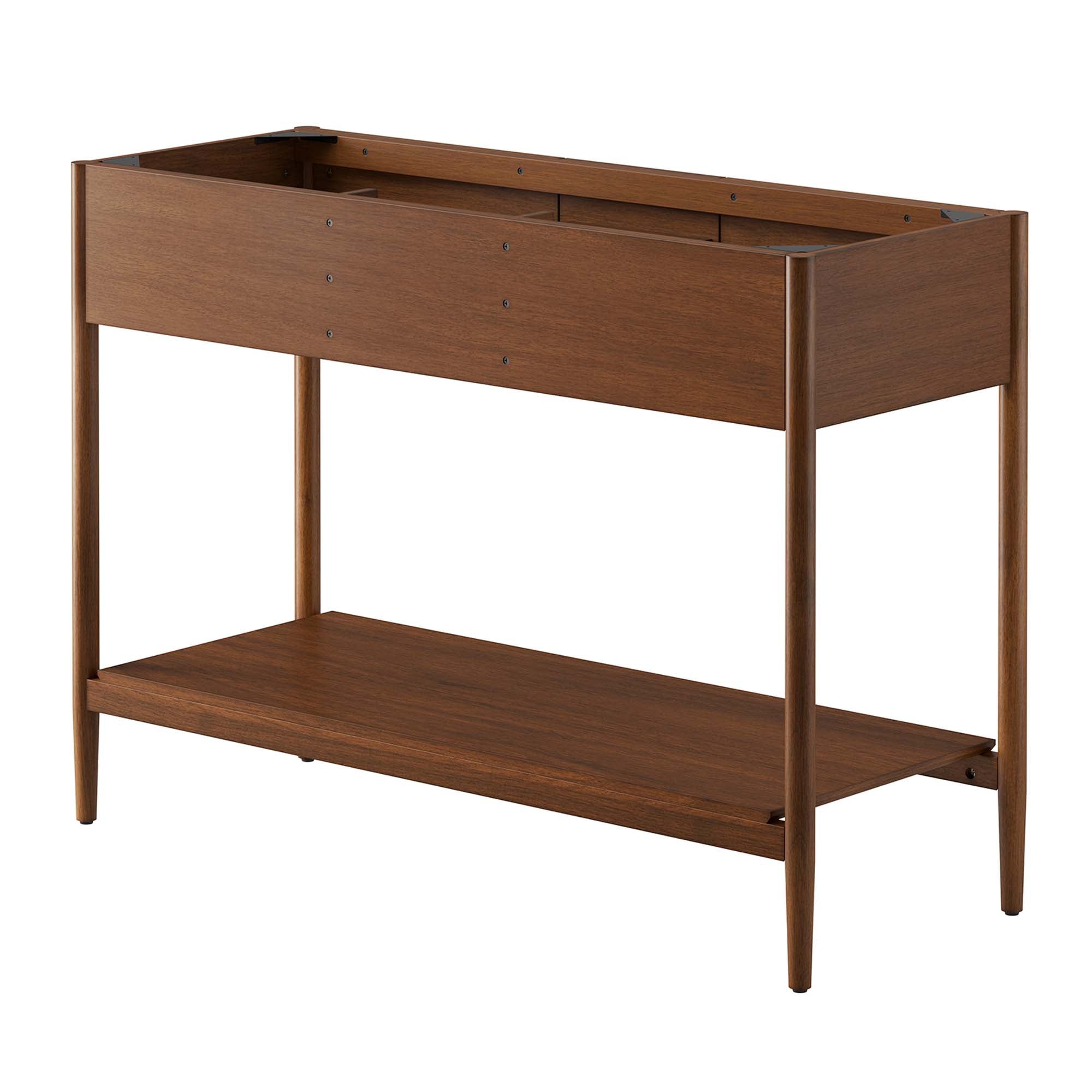 Zaire 48" Double Sink Compatible Bathroom Vanity Cabinet (Sink Basin Not Included), Walnut