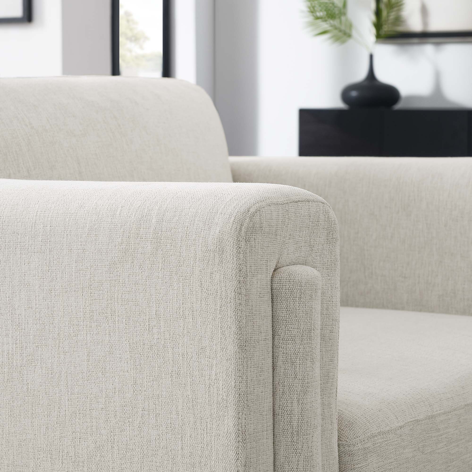 Visible Fabric Armchair, Ivory