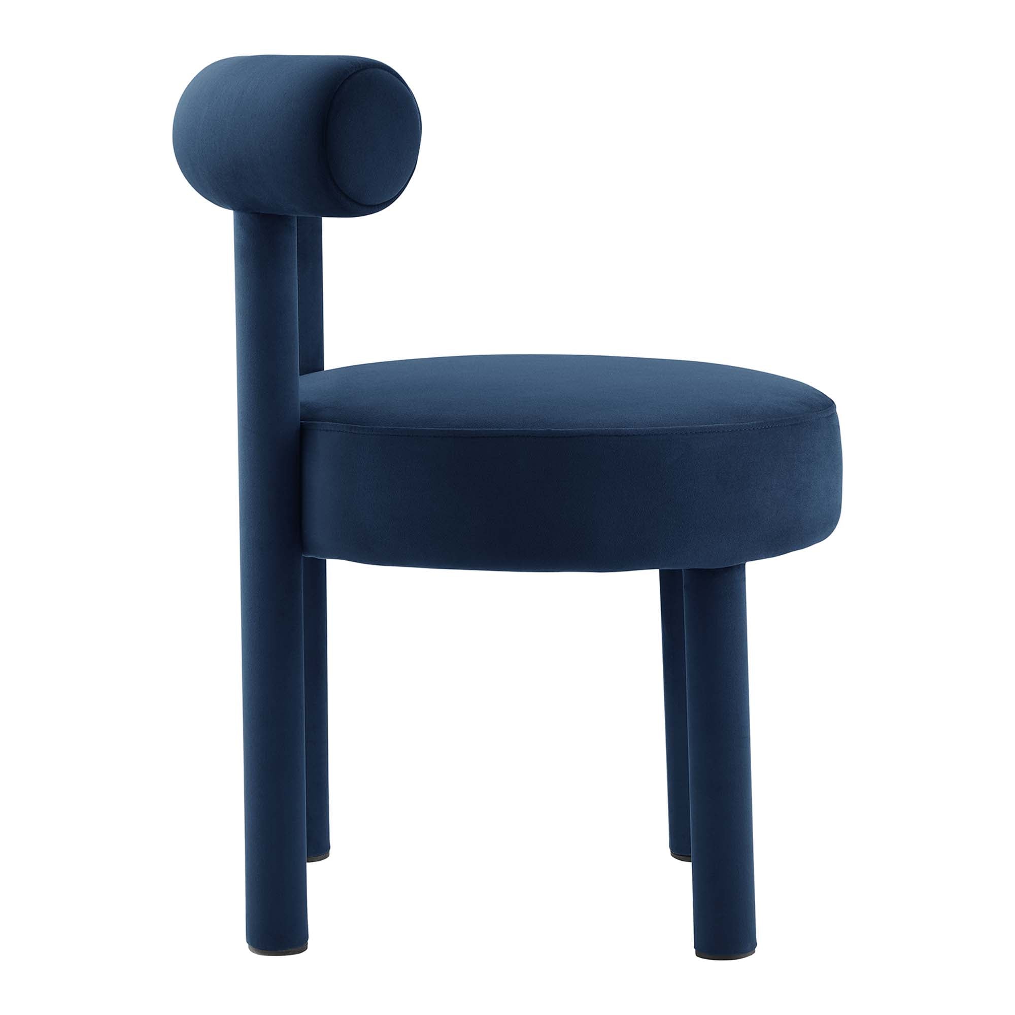 Toulouse Performance Velvet Dining Chair, Midnight Blue