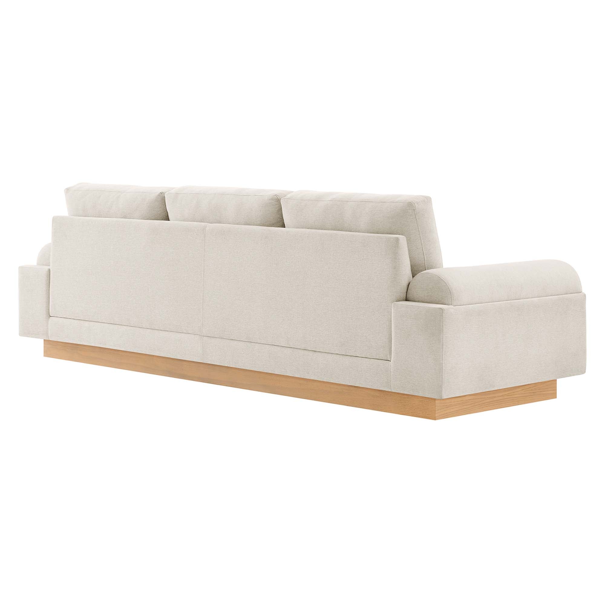Oasis Upholstered Fabric Sofa, Ivory