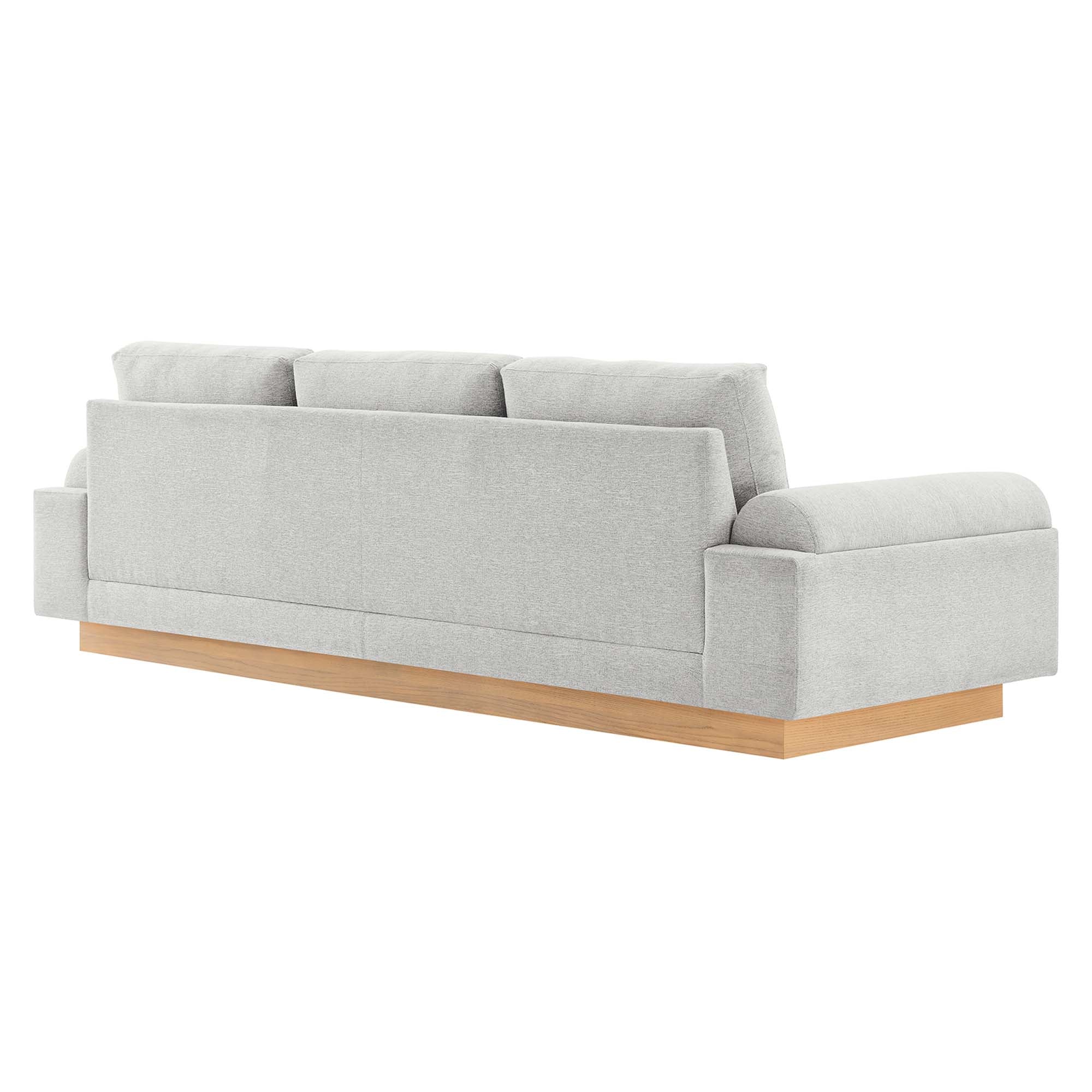 Oasis Upholstered Fabric Sofa, Light Gray