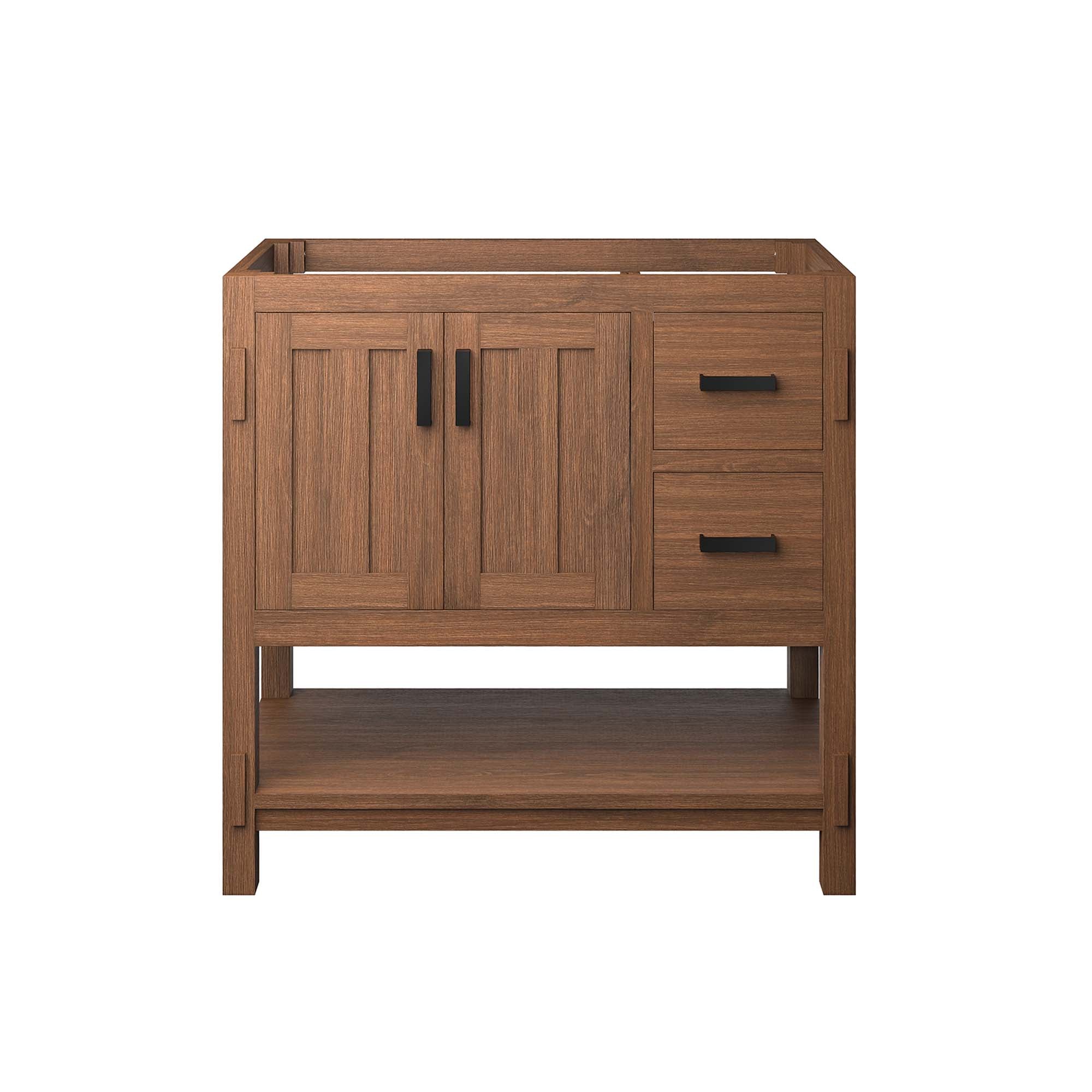 Ashlyn 36" Wood Bathroom Vanity Cabinet (Sink Basin Not Included), Walnut